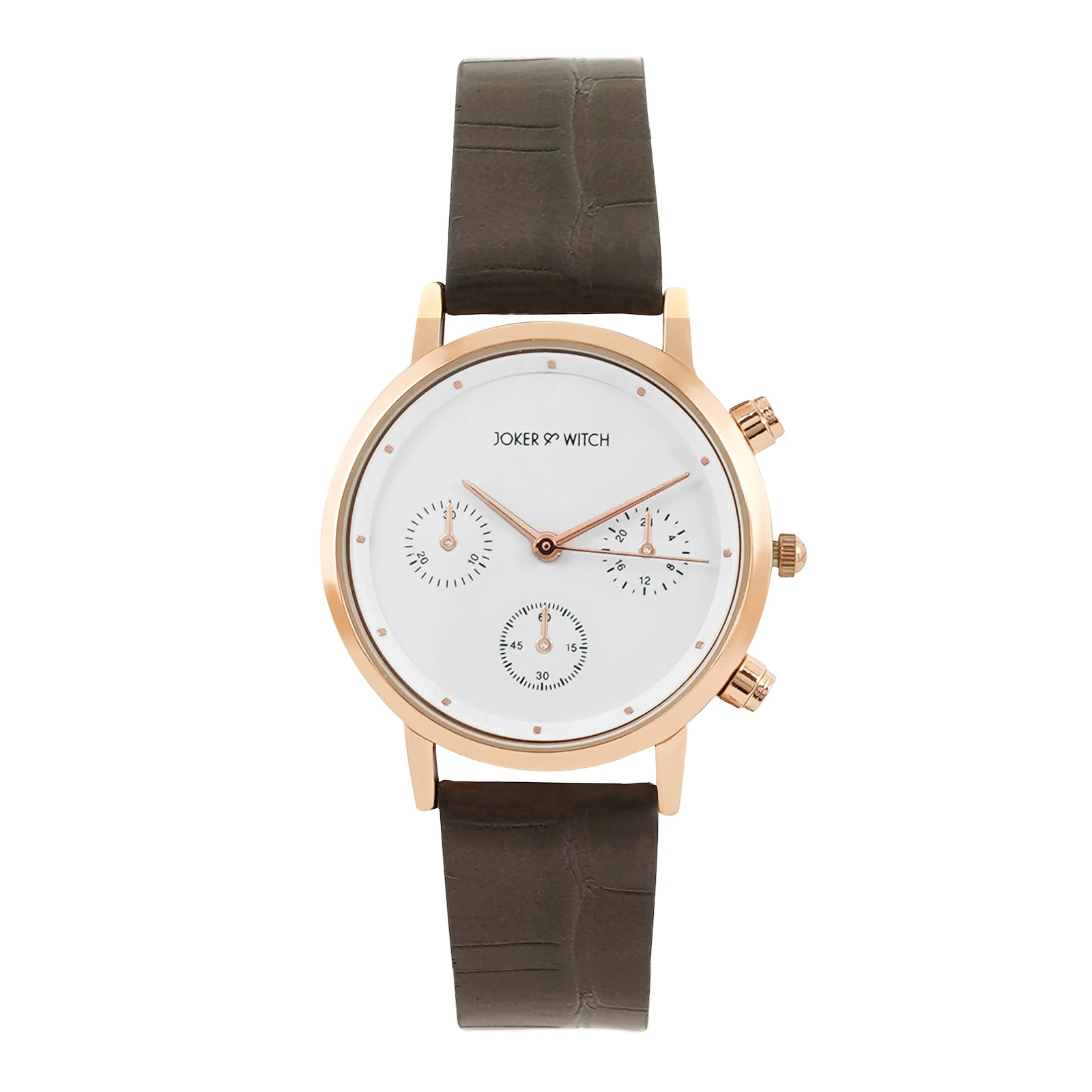 Boston White Medium Dial Brown PU Strap Women's Watch - Image 5