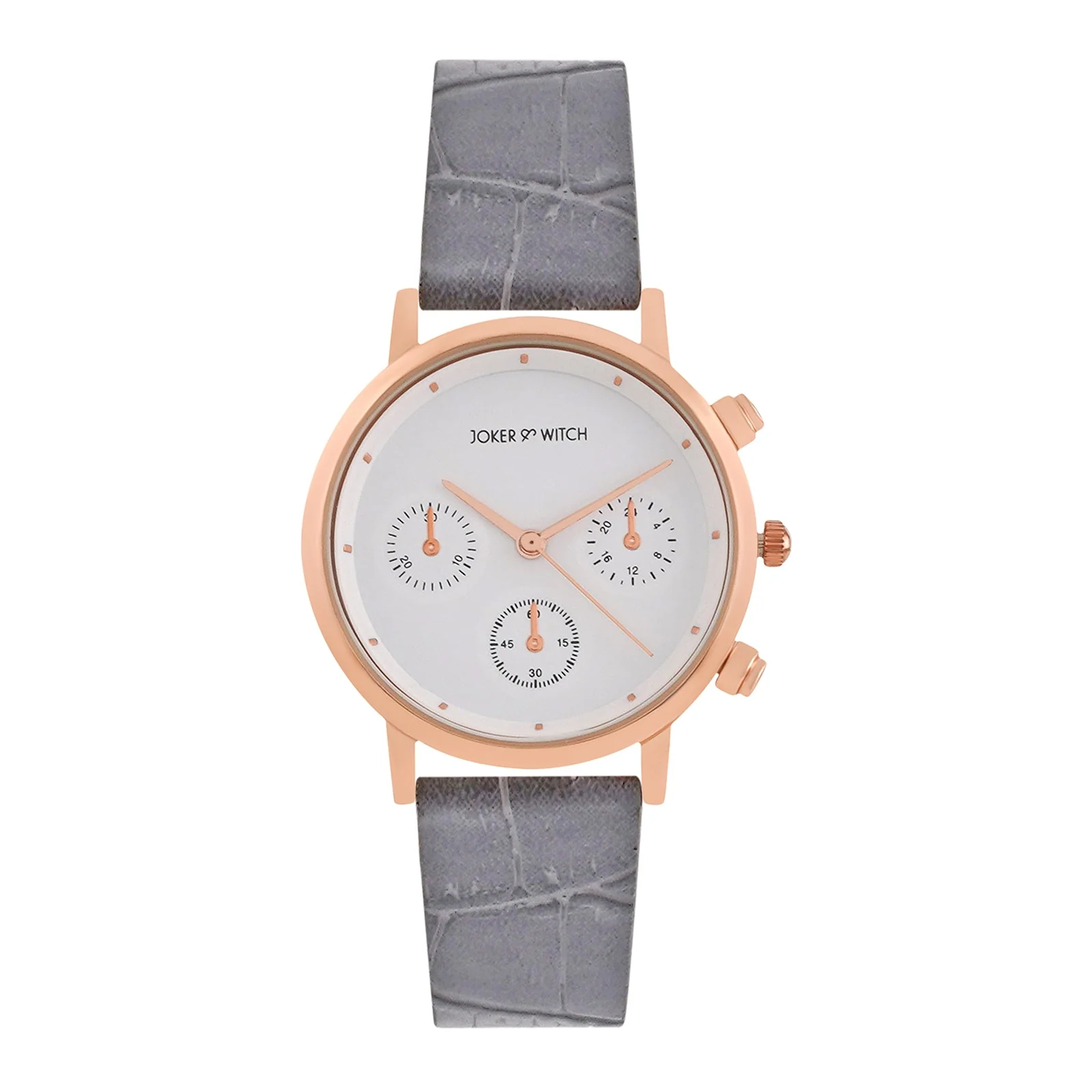Boston White Medium Dial Grey Croc Strap Men's Watch - Image 3