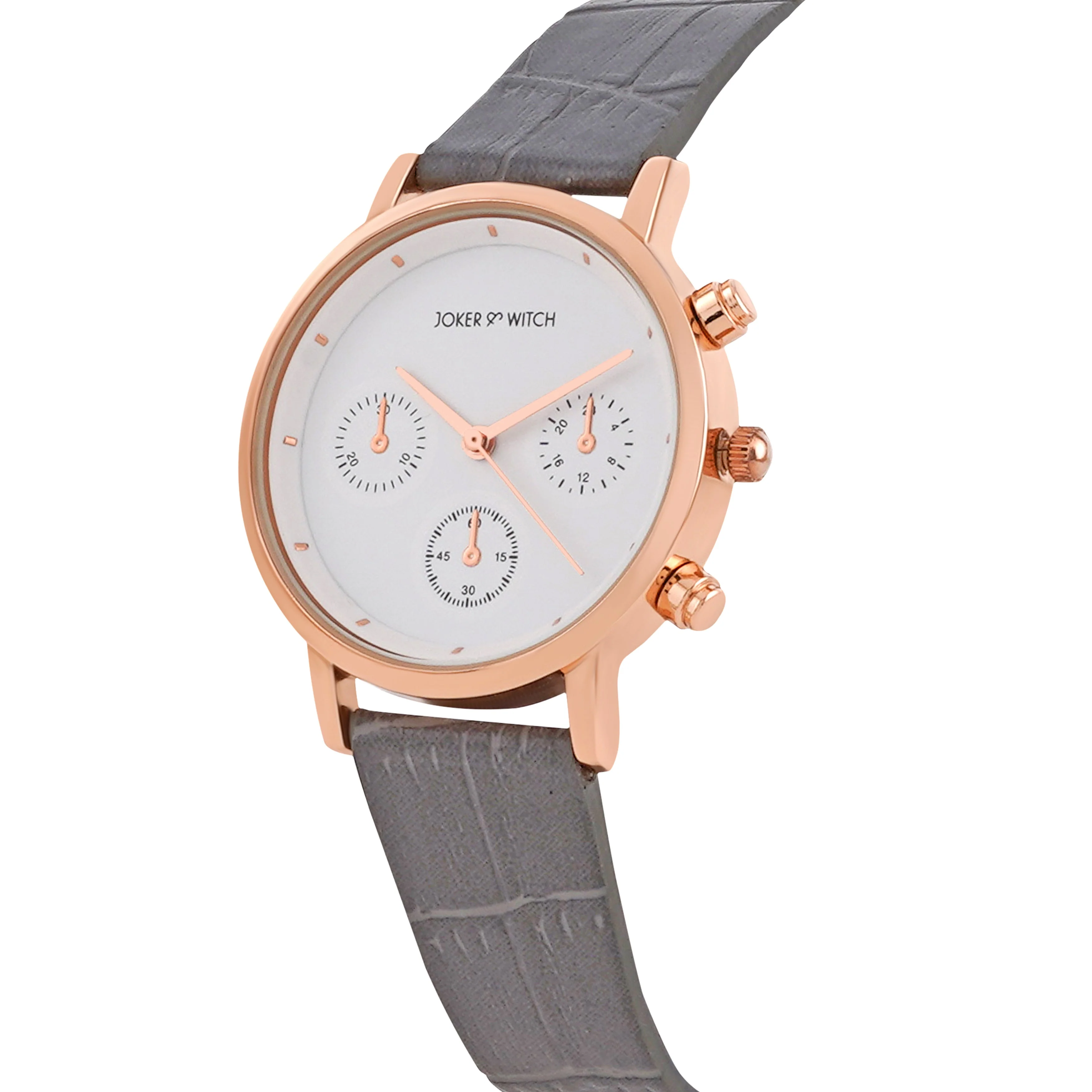 Boston White Medium Dial Grey Croc Strap Men's Watch - Image 4