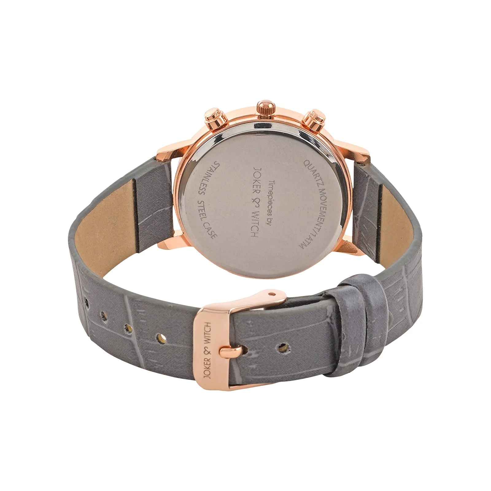 Boston White Medium Dial Grey Croc Strap Men's Watch - Image 6