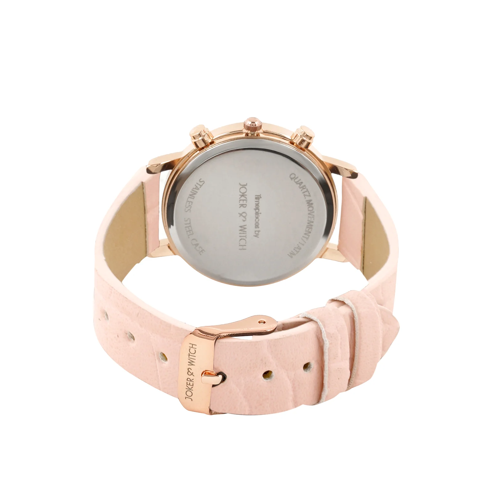 Boston White Medium Dial Pink PU Strap Women's Watch - Image 5