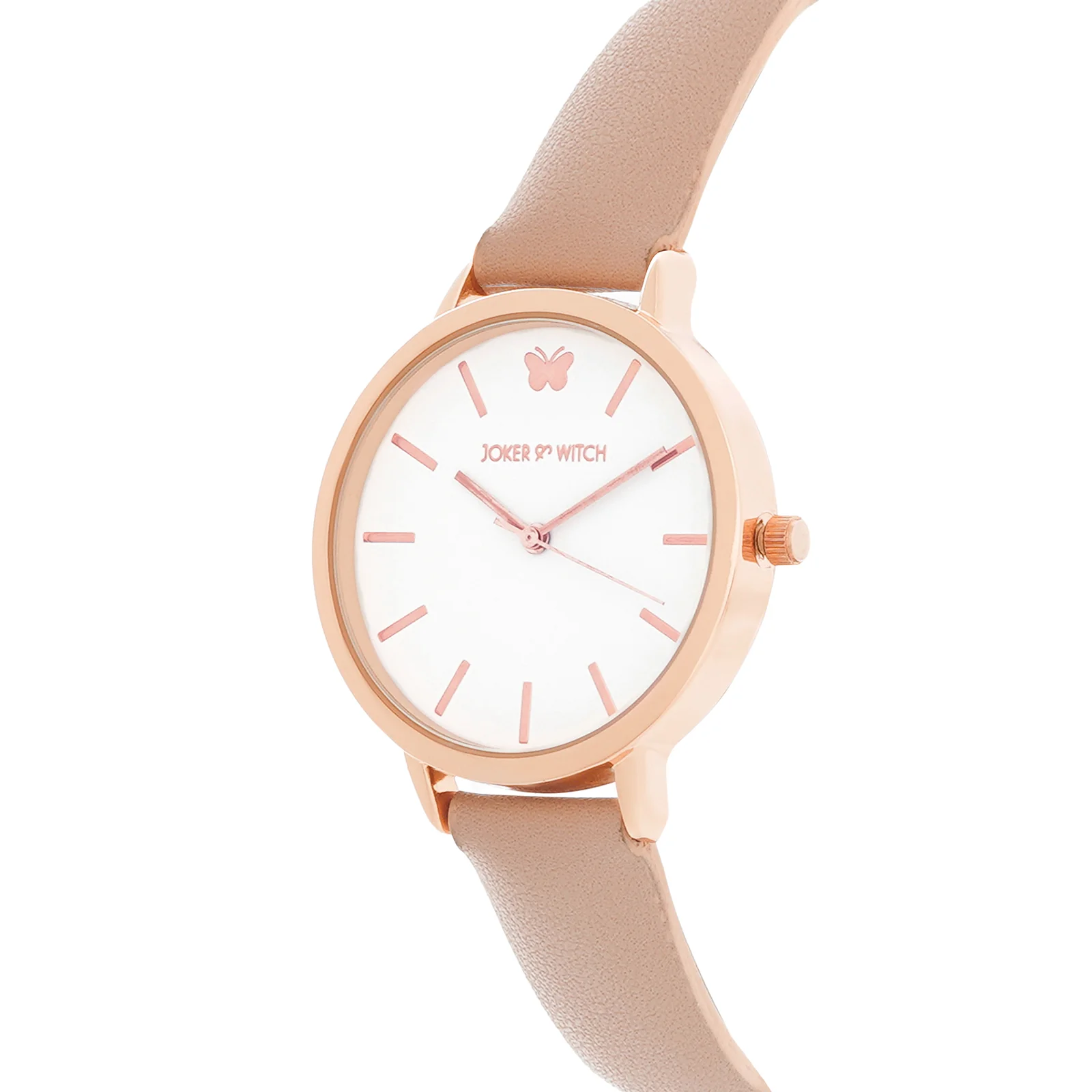 Flutter White Medium Dial Pink PU Strap Women's Watch - Image 4
