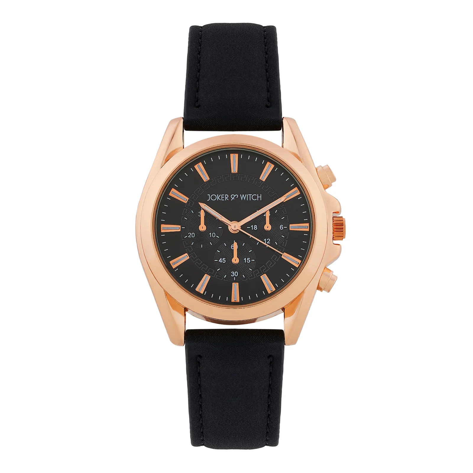 Soleil Black Medium Dial PU Strap Women's Watch - Image 3