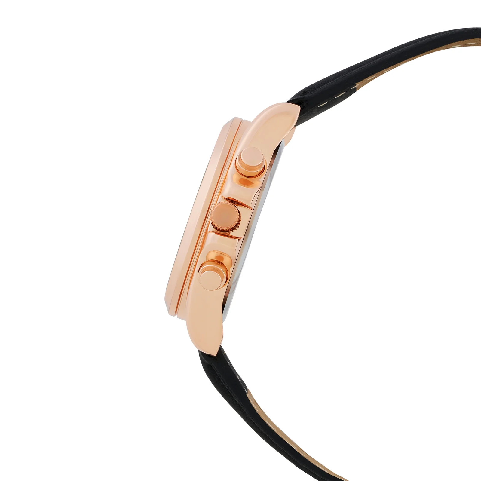 Soleil Black Medium Dial PU Strap Women's Watch - Image 5