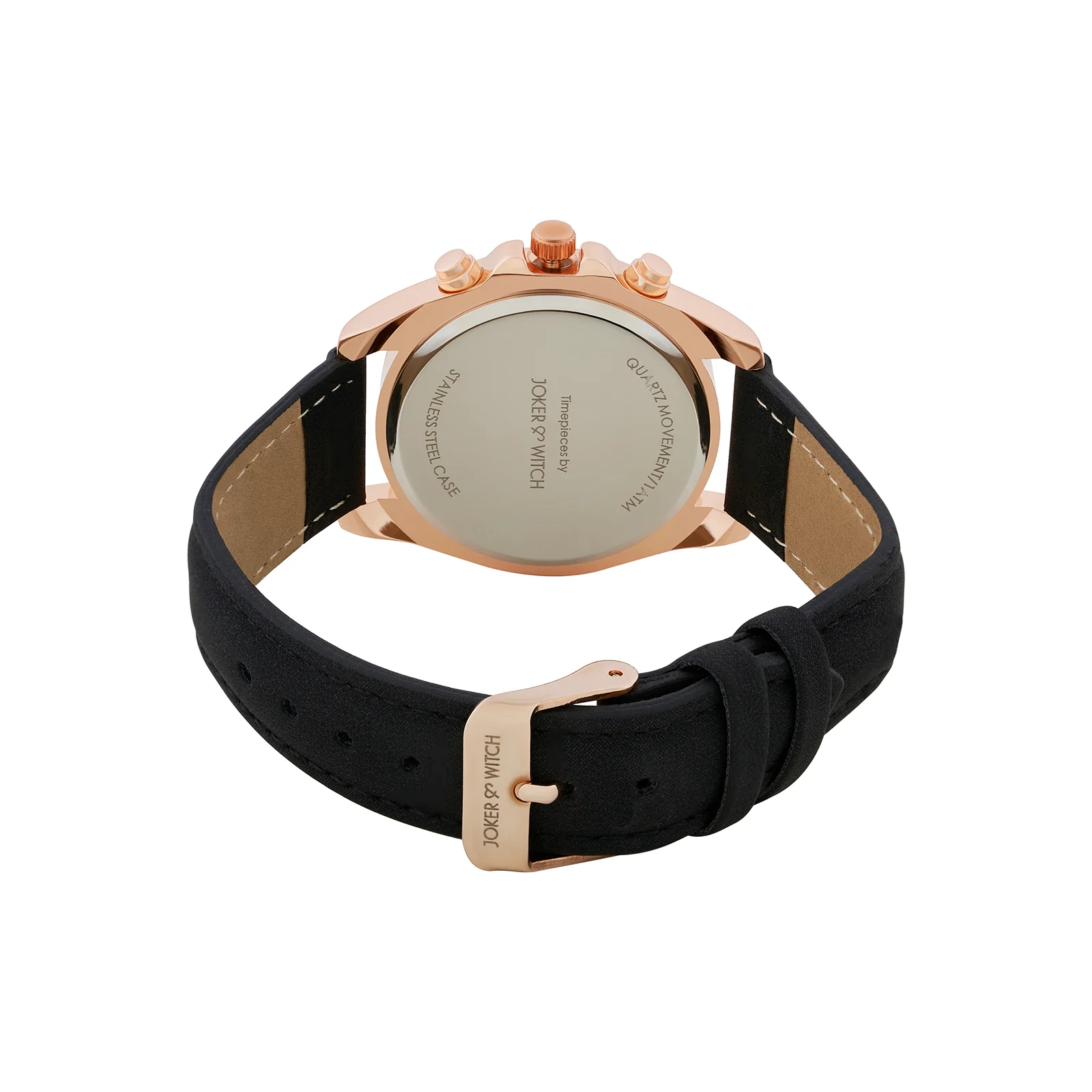 Soleil Black Medium Dial PU Strap Women's Watch - Image 6