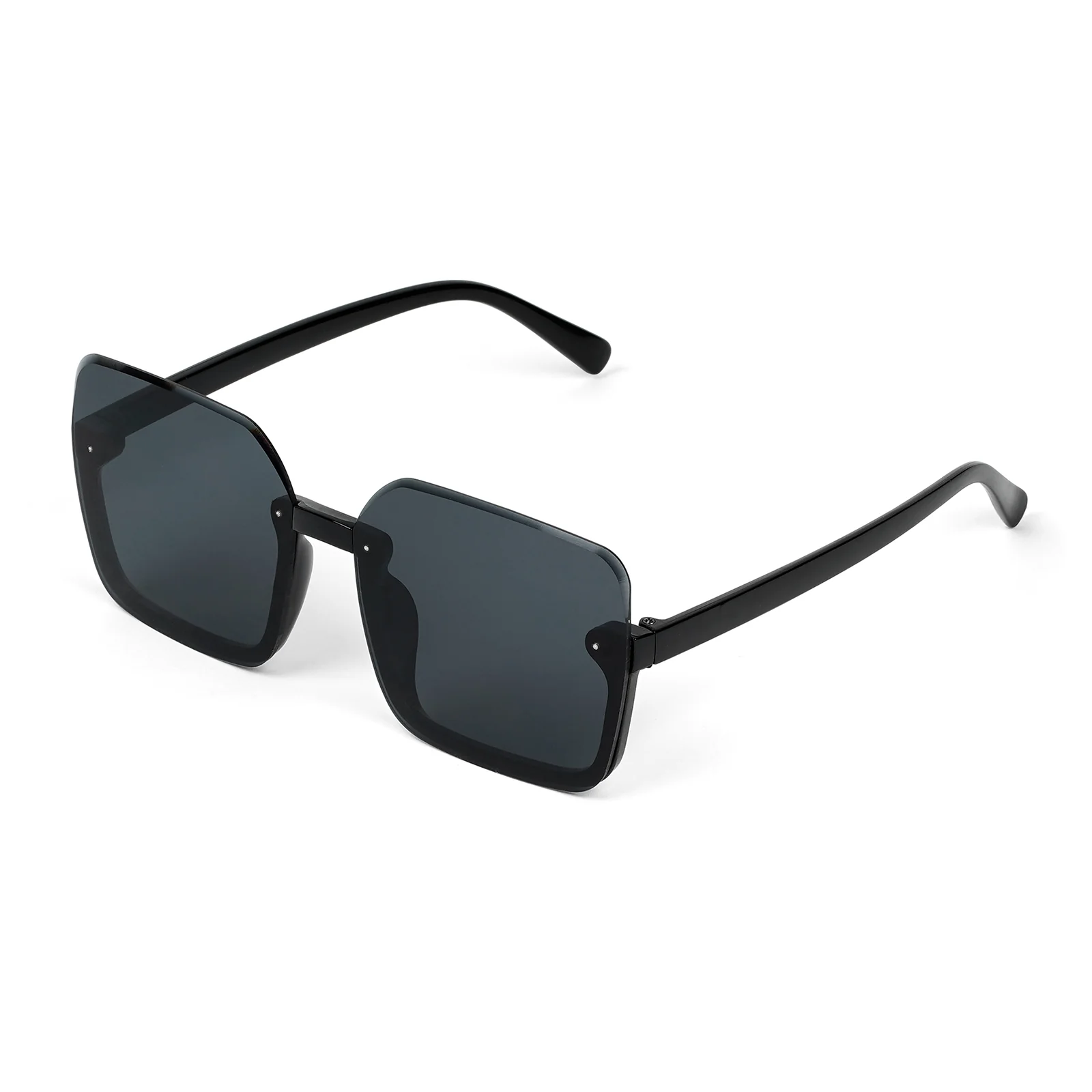 Breckie Rimless Black  Sunglasses - Image 4