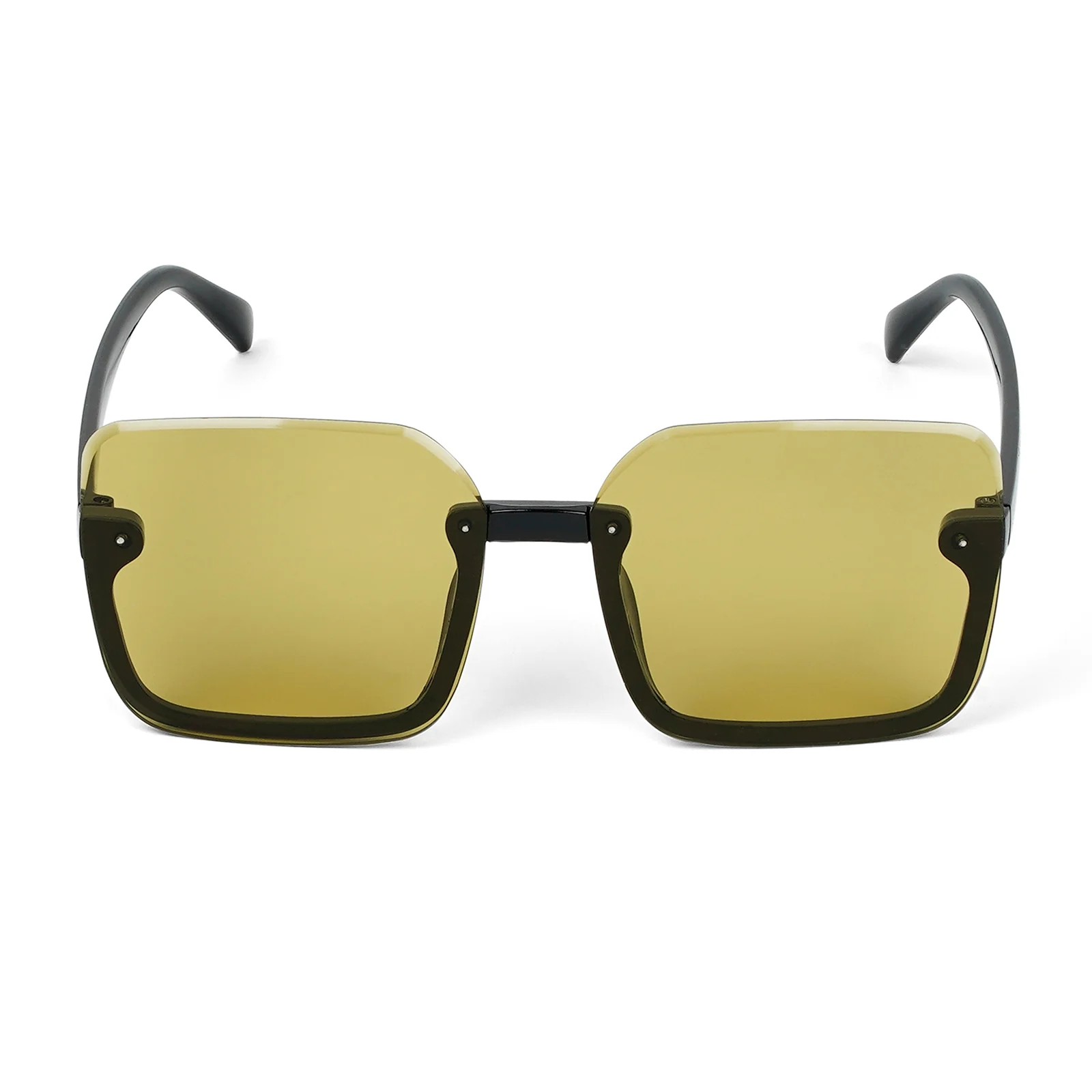 Breckie Rimless Green & Black Sunglasses - Image 3