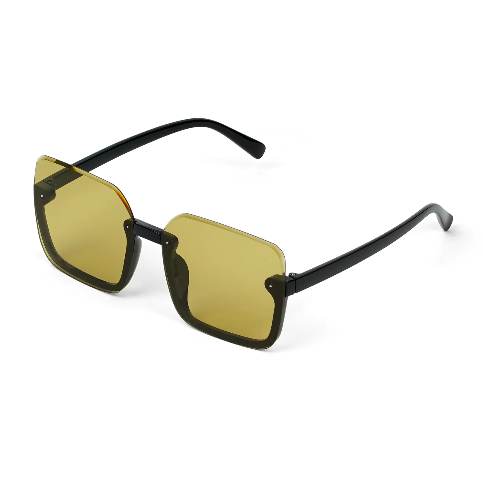 Breckie Rimless Green & Black Sunglasses - Image 4