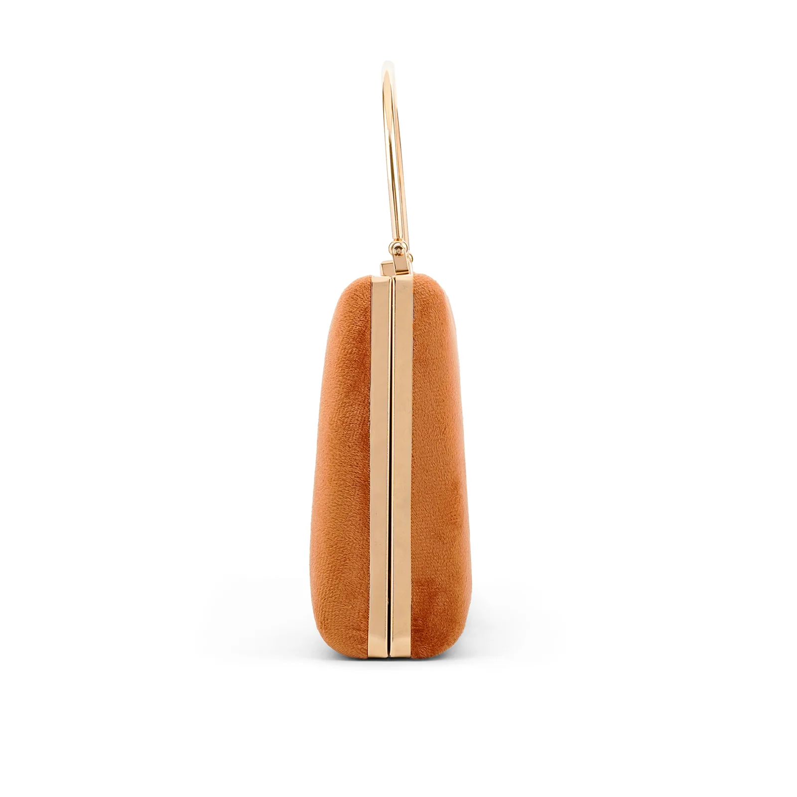 Bruke Honey Gold Suede Clutch - Image 6