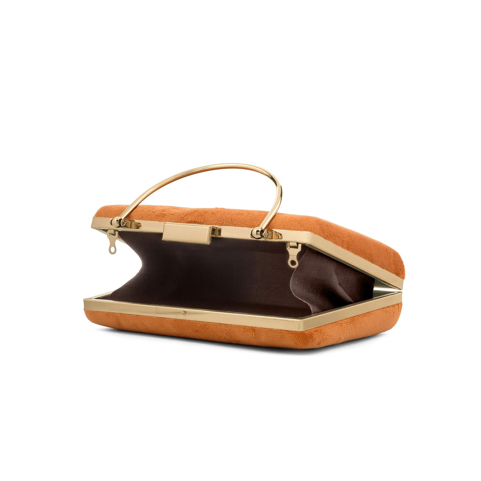 Bruke Honey Gold Suede Clutch - Image 7