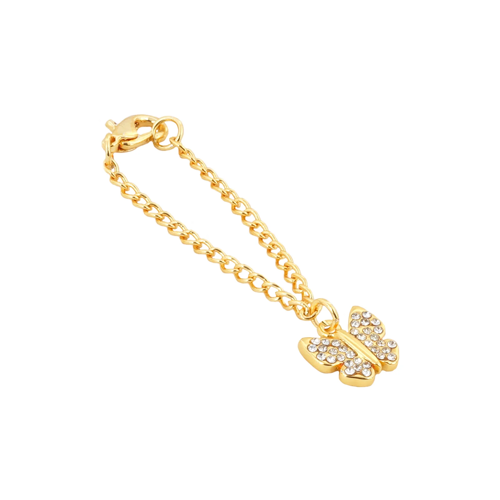 Butterfly Rhinestone Gold Watch Charm - Image 4