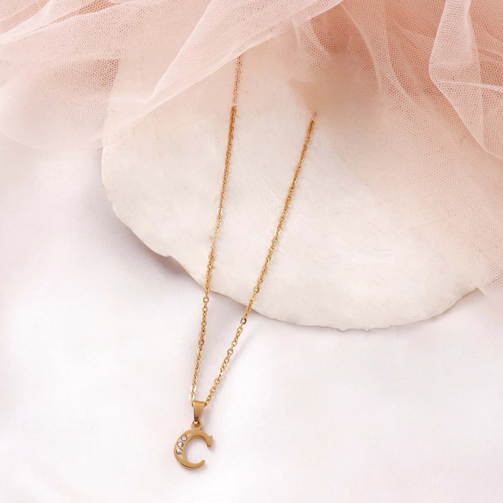 Bewitched C Initial Pendant Necklace - Image 2