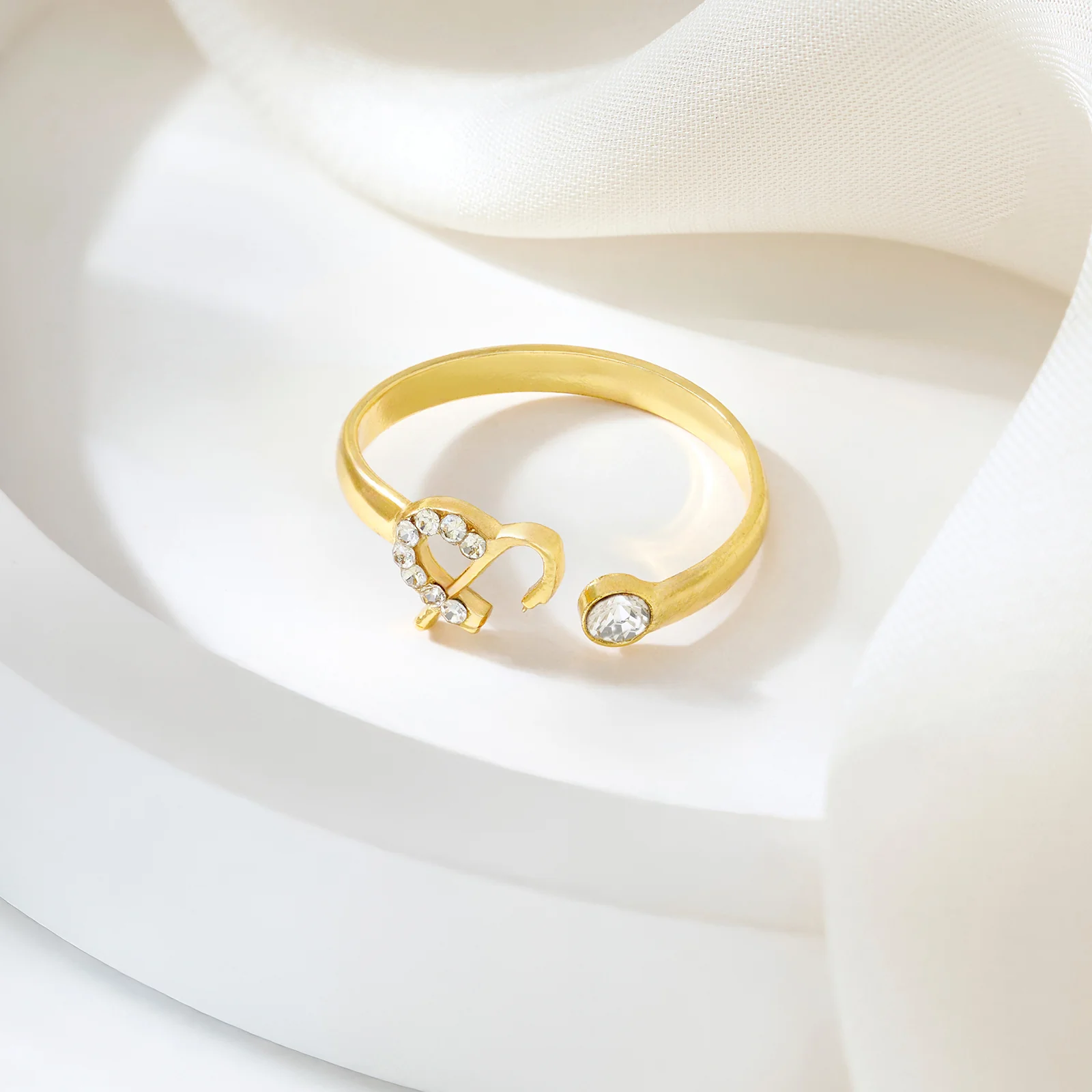 Caelina Monogram Gold Ring - Image 2