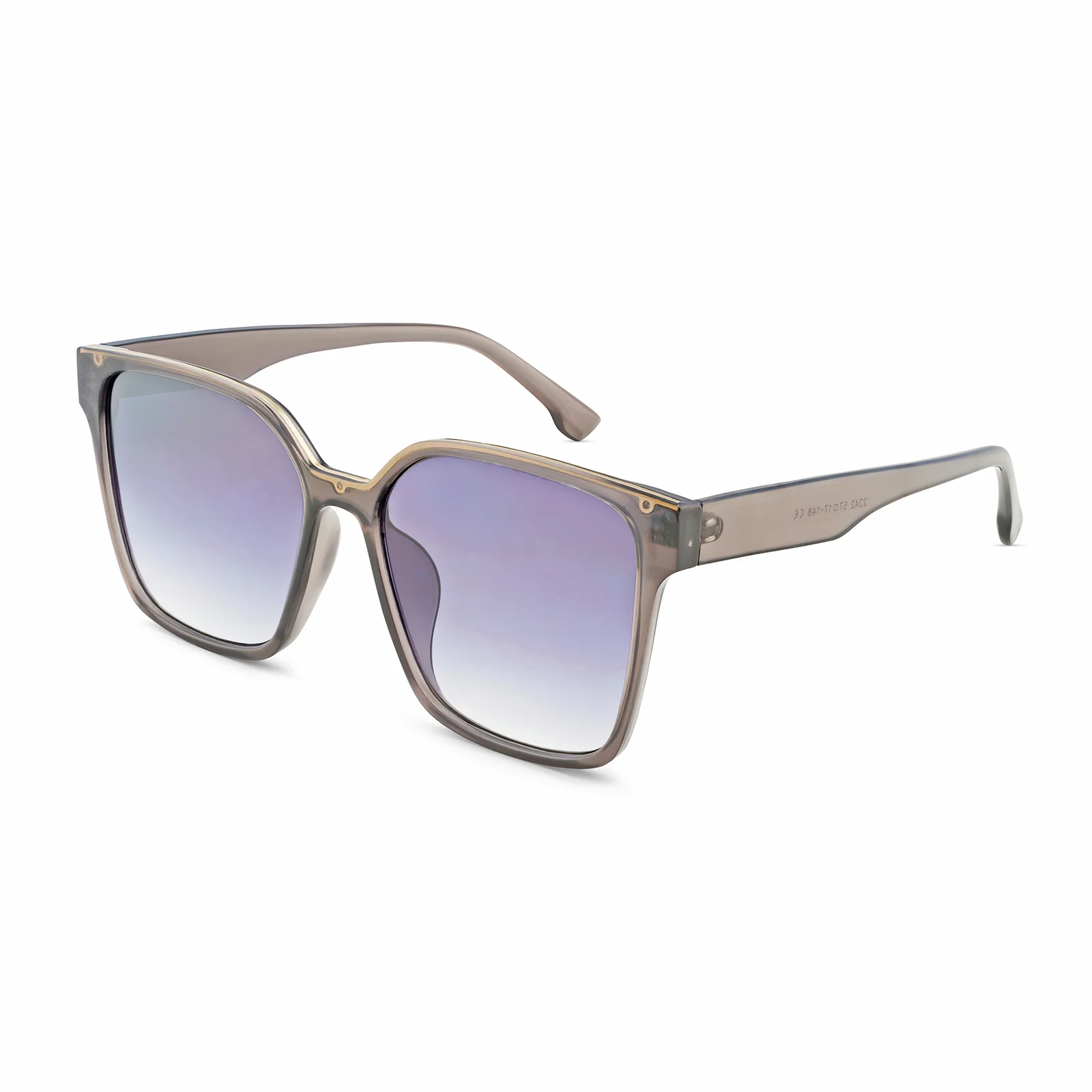 Cali Square Cateye Blue Lens Grey Frame Sunglasses - Image 5