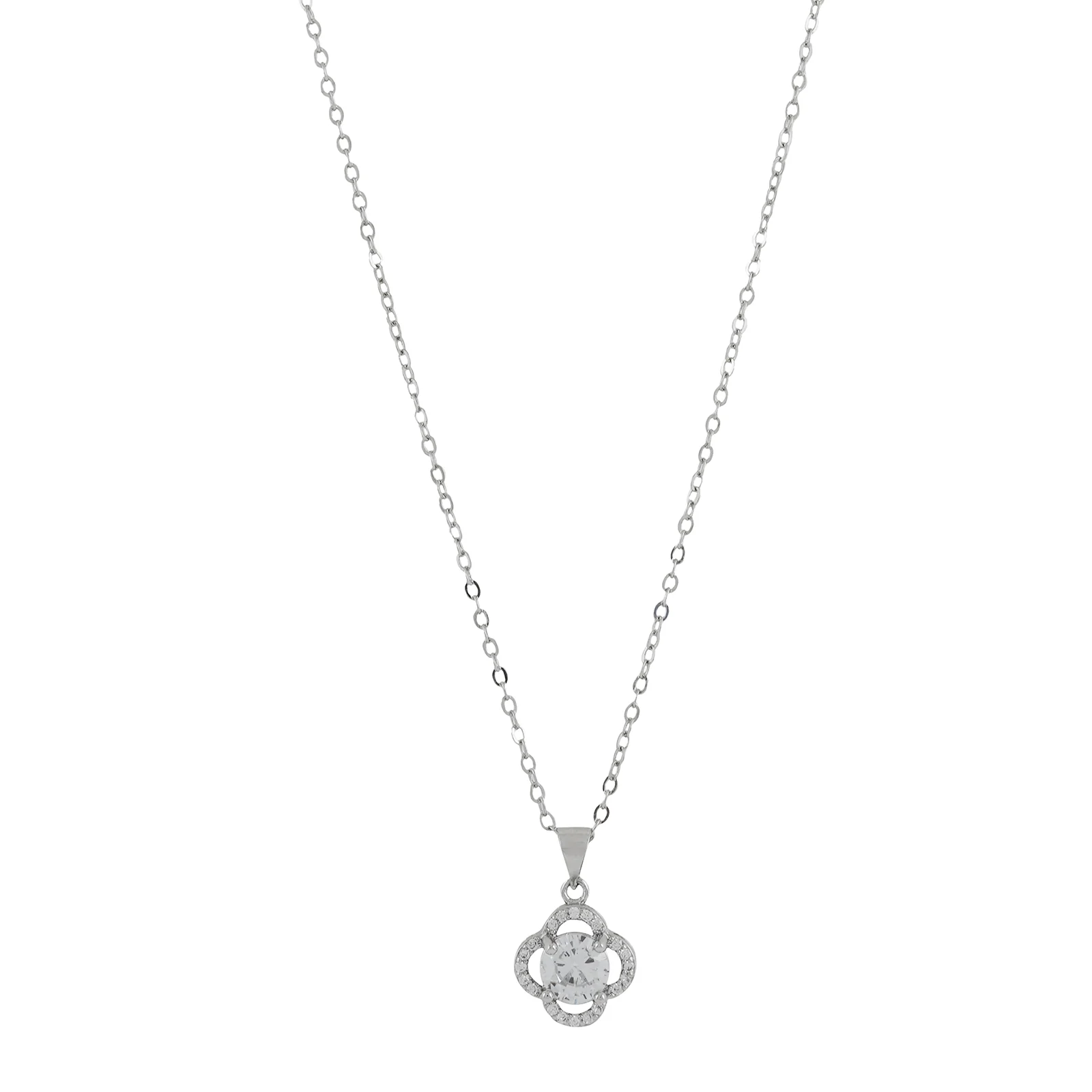 Cami Clover Silver Necklace - Image 4