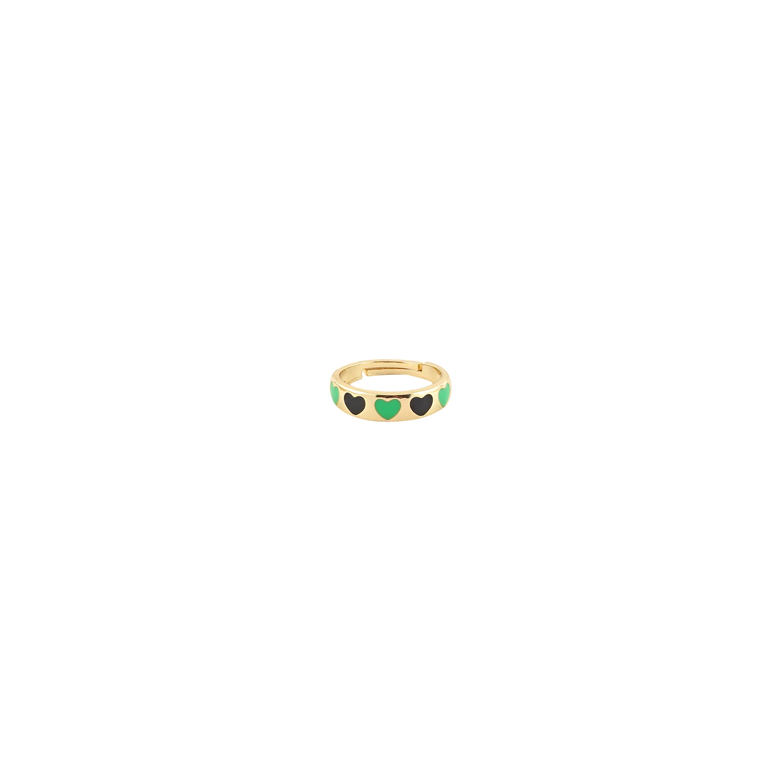 Cara Black And Green Multicolour Ring - Image 3