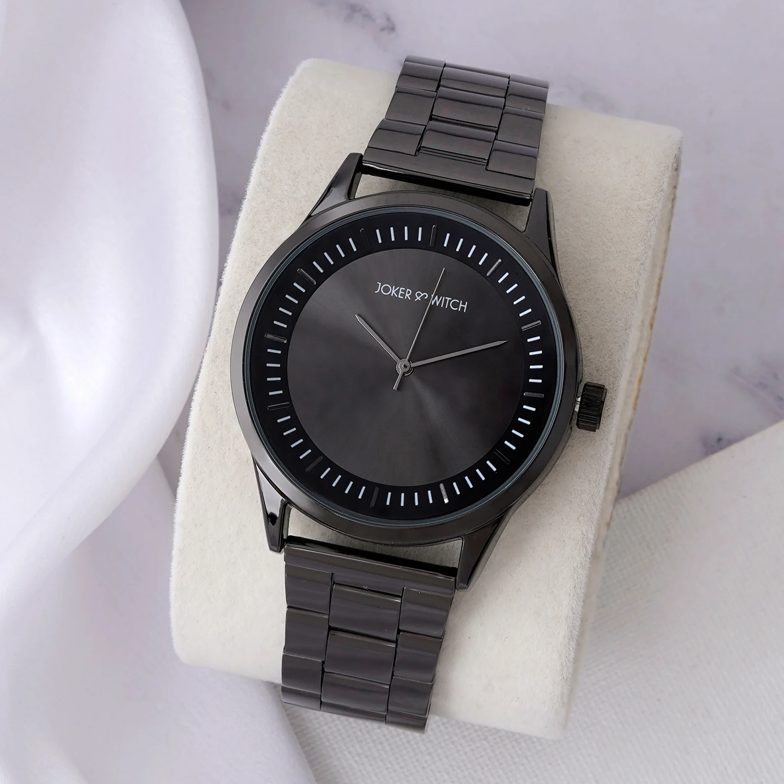 Carioca Black Large Dial Linked Chain Strap Men's Watch - Image 4