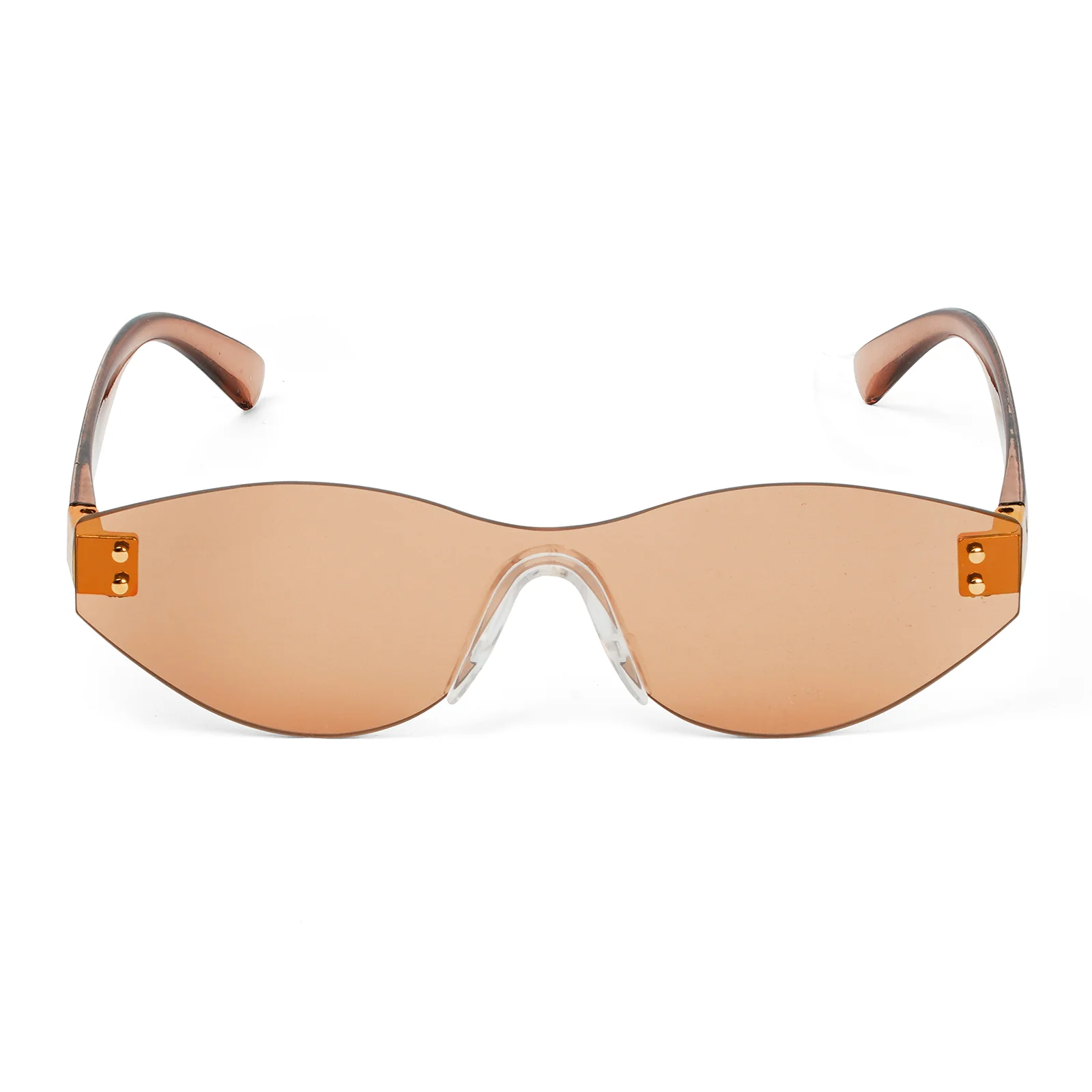Carnellian Rimless Brown Tinted Sunglasses - Image 3
