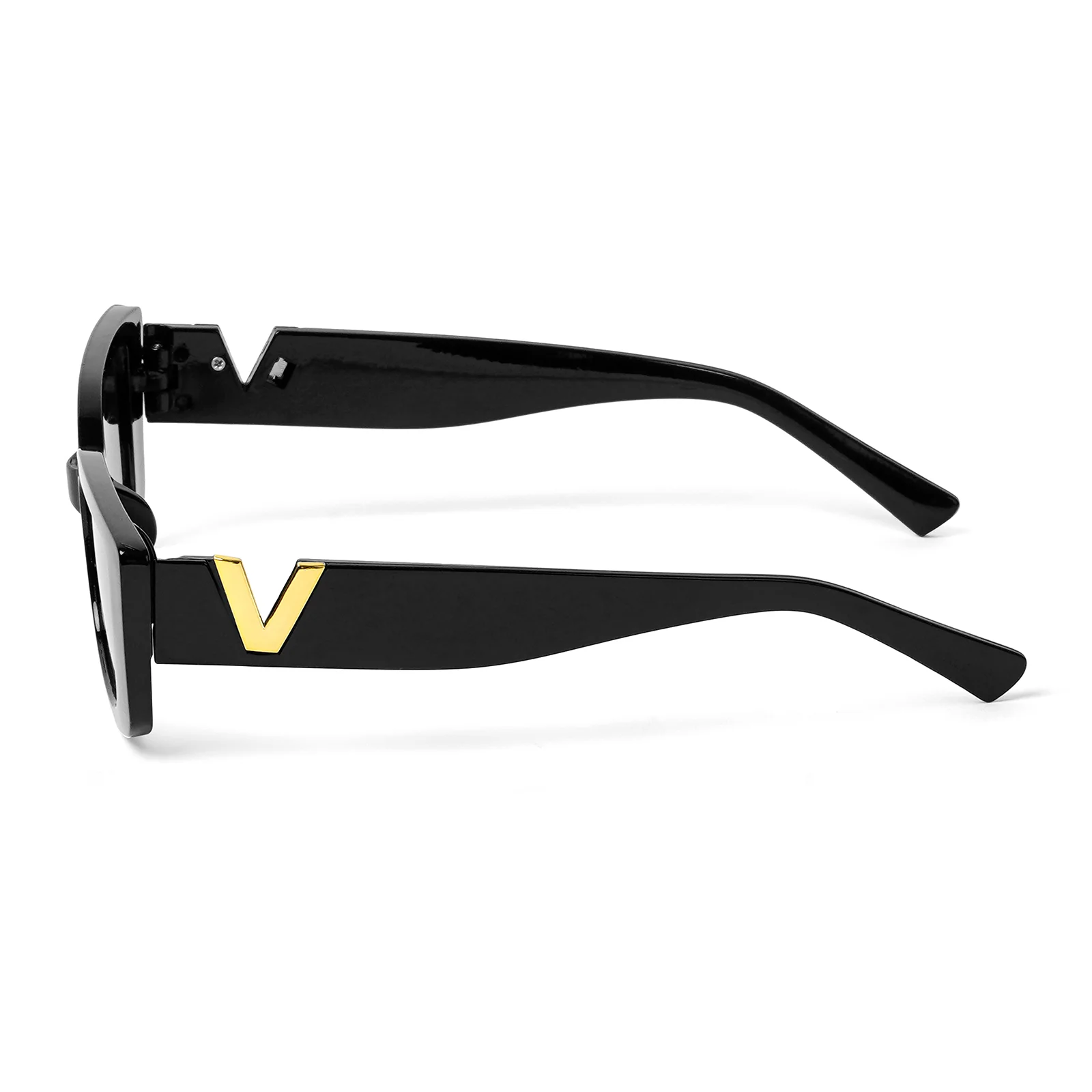 Carro Rectangular Black Sunglasses - Image 5
