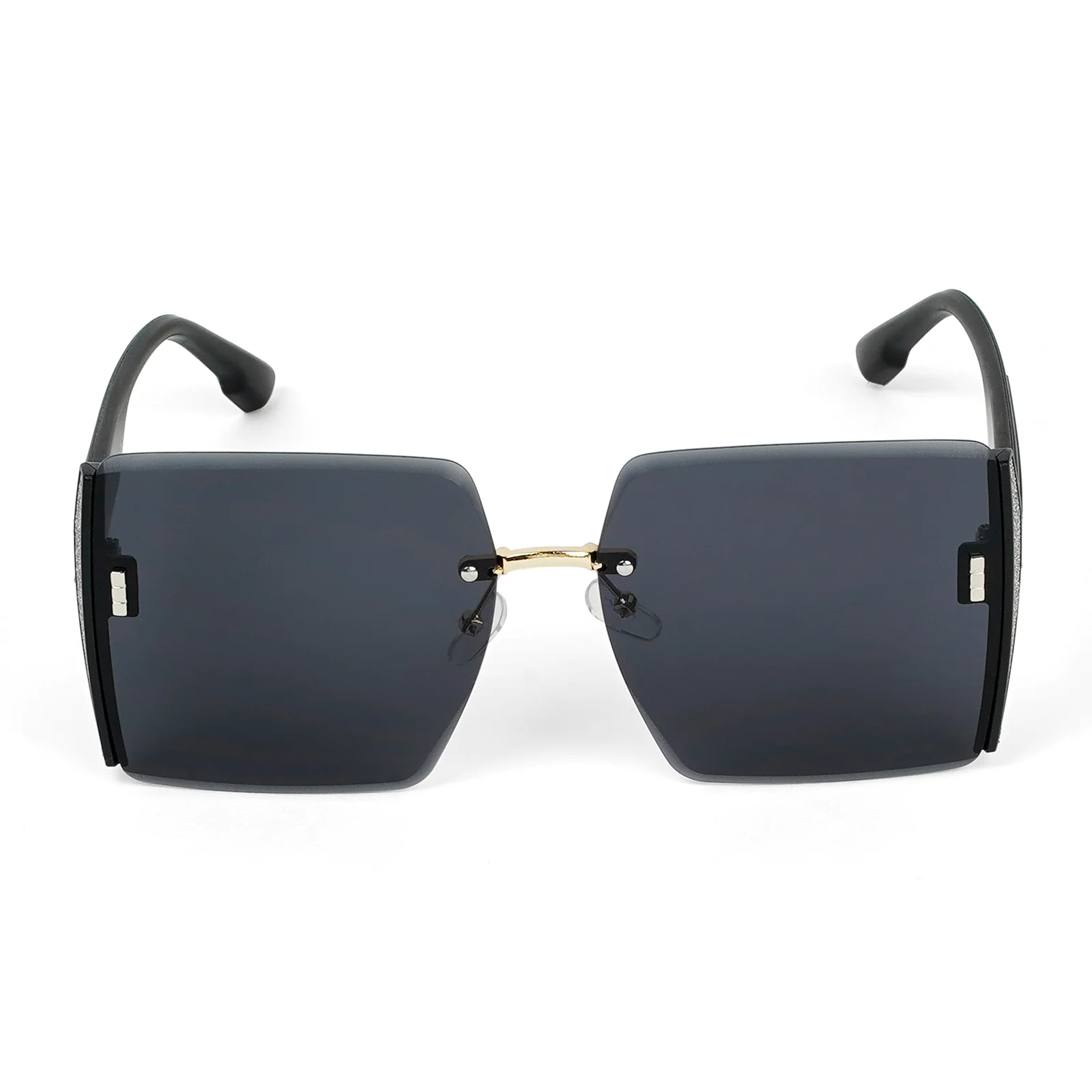 Casina Black Rimless Sunglasses - Image 3