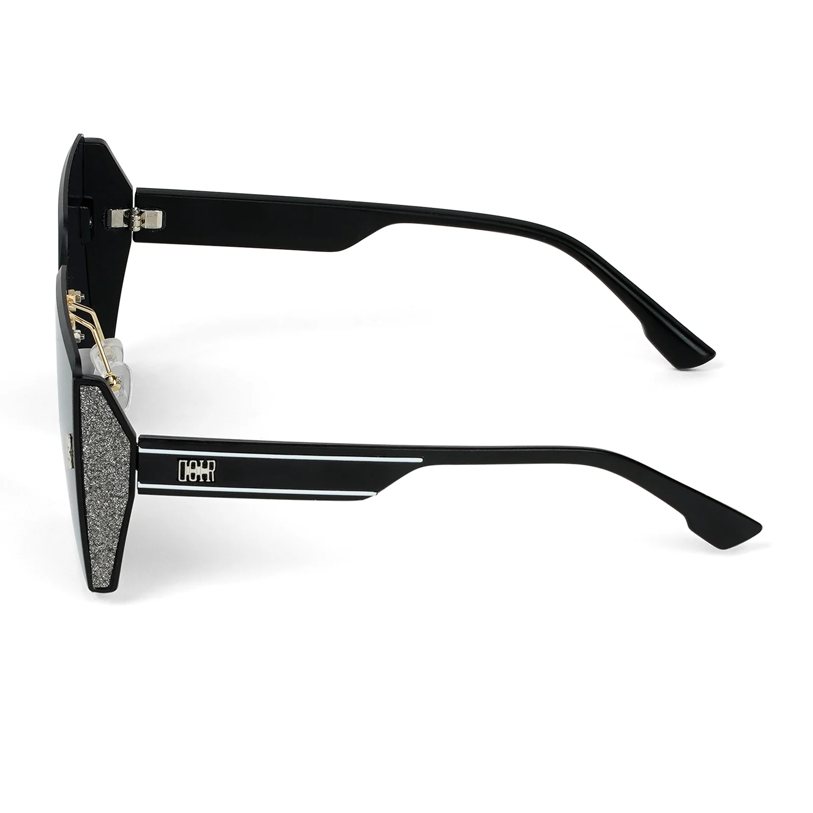 Casina Black Rimless Sunglasses - Image 5