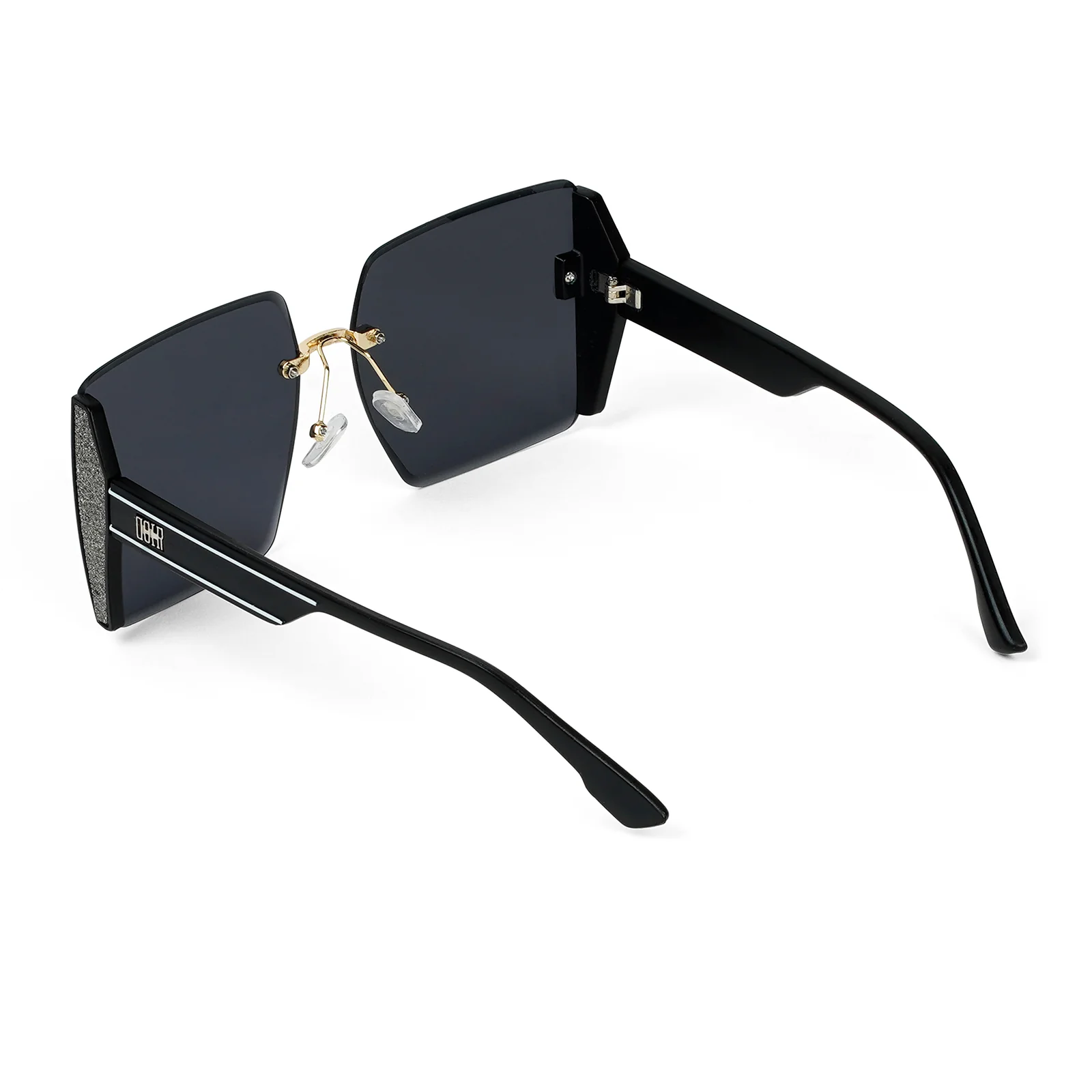 Casina Black Rimless Sunglasses - Image 6