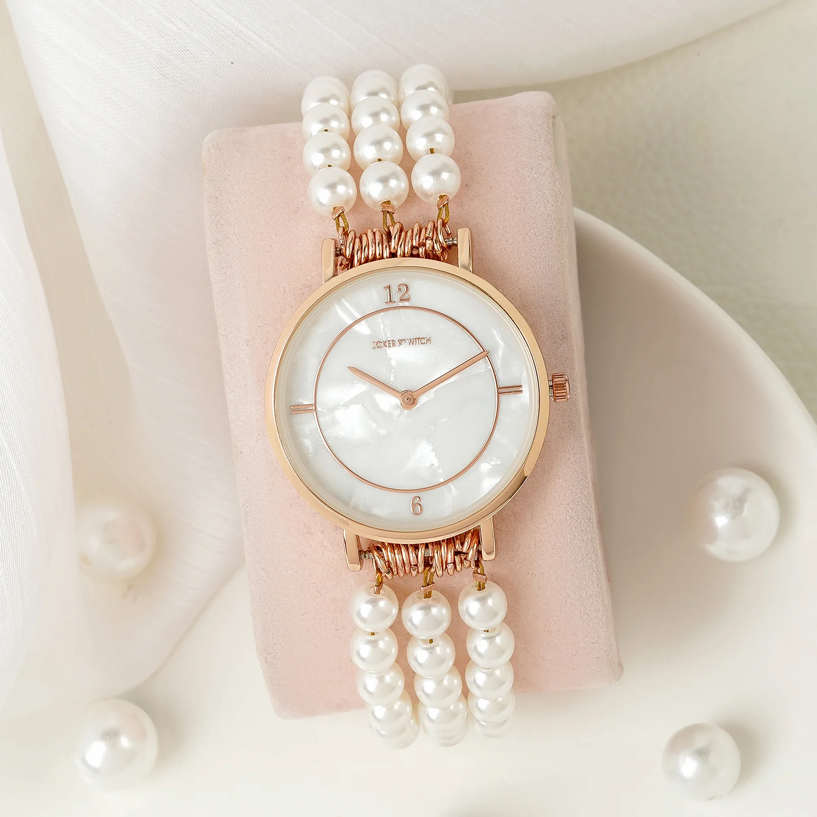 Catherine White MOP Medium Dial Pearl Strap Women's Watch - Image 3