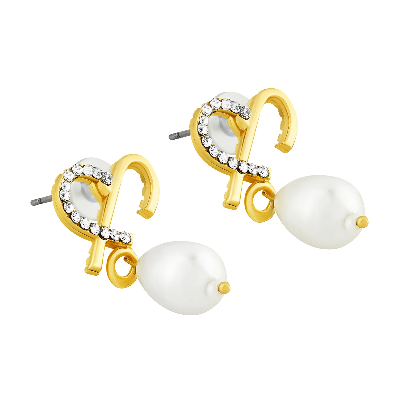 Celena Monogram Gold Earring - Image 4
