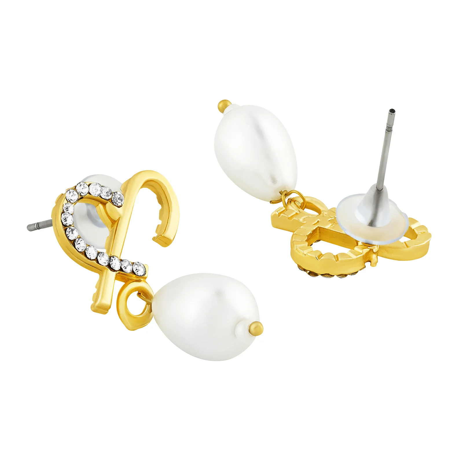 Celena Monogram Gold Earring - Image 5