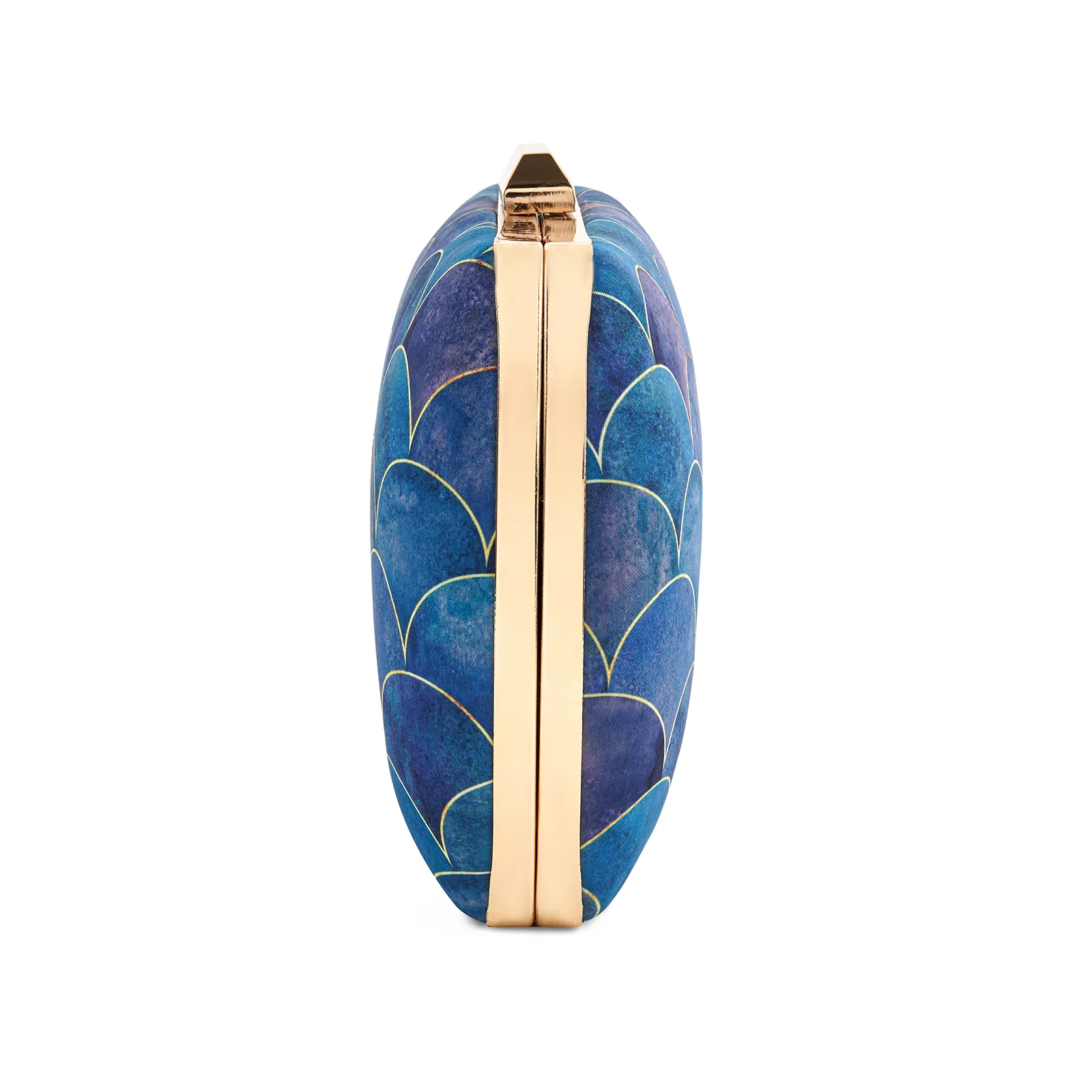 Cerulean Ocean Waves Blue Printed Clutch - Image 6