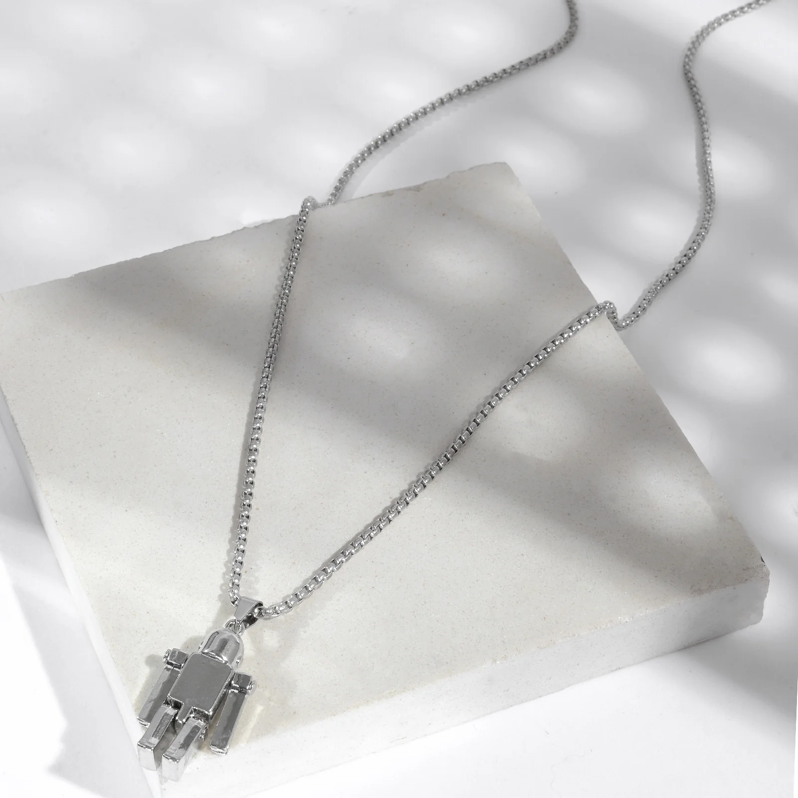 Chained To The Rhythm Men's Silver Necklace - Image 2