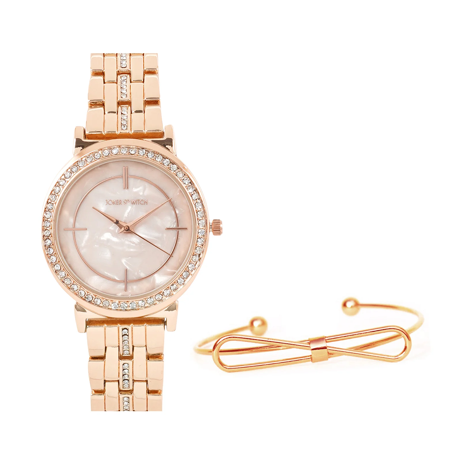 Champagne Please Rosegold Watch Bracelet Stack - Image 5