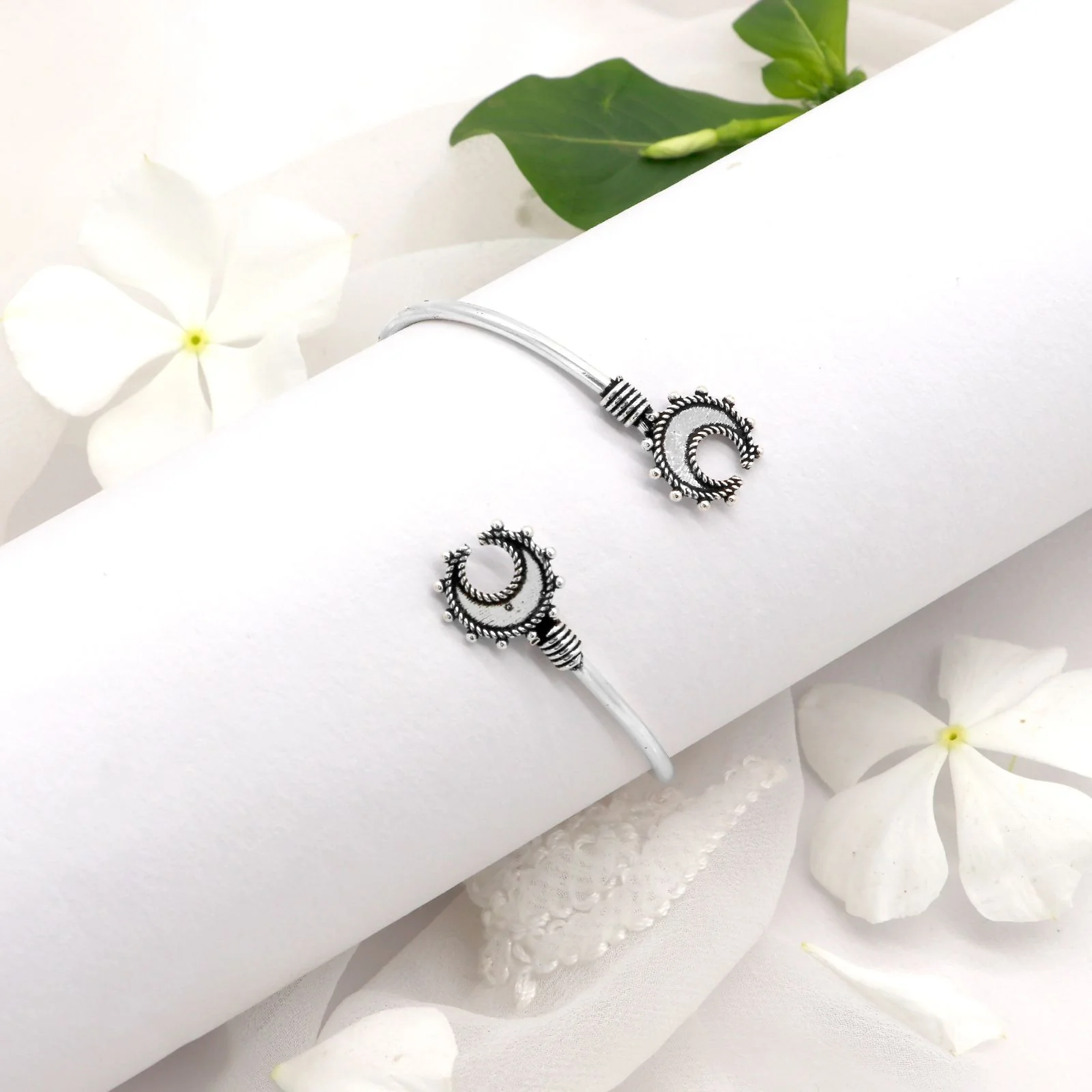 Chandrika Silver Oxidized Bracelet - Image 2