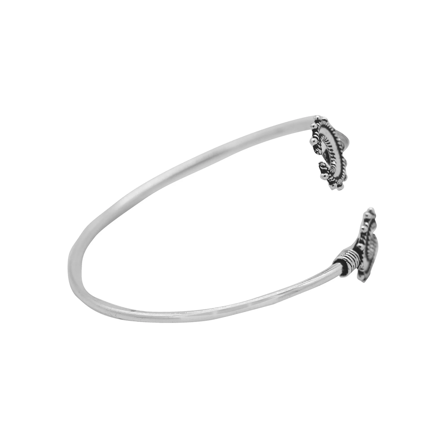 Chandrika Silver Oxidized Bracelet - Image 5