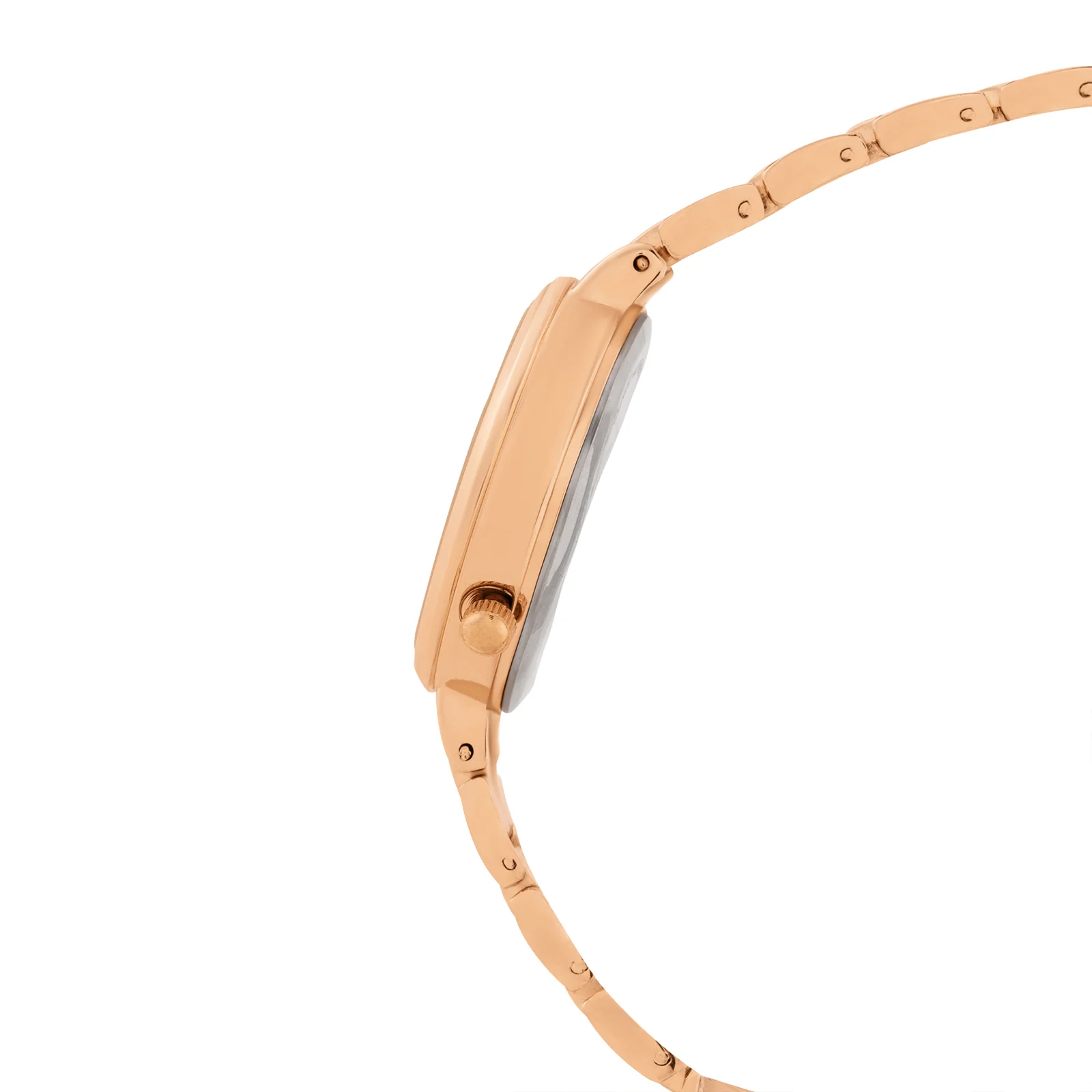 Chantal White Small Rhinestone Dial Rose Gold Linked Chain Strap Women's Watch - Image 5