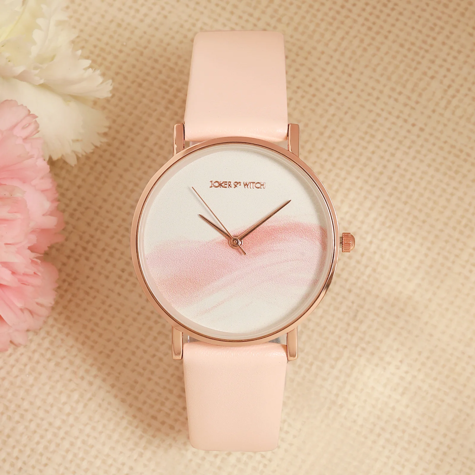 Printed Charm Pink Medium Dial PU Strap Women's Watch - Image 3
