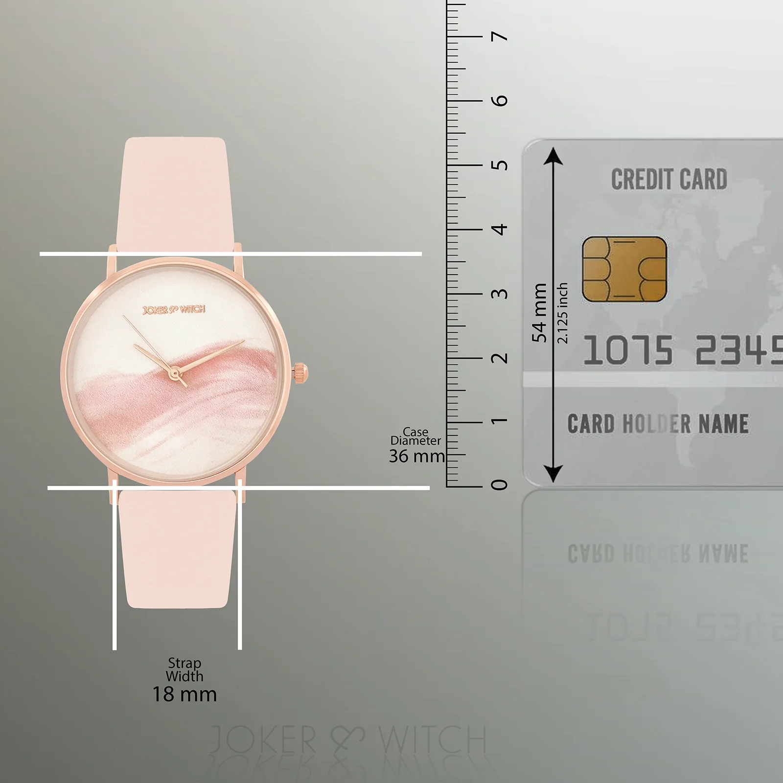 Printed Charm Pink Medium Dial PU Strap Women's Watch - Image 8