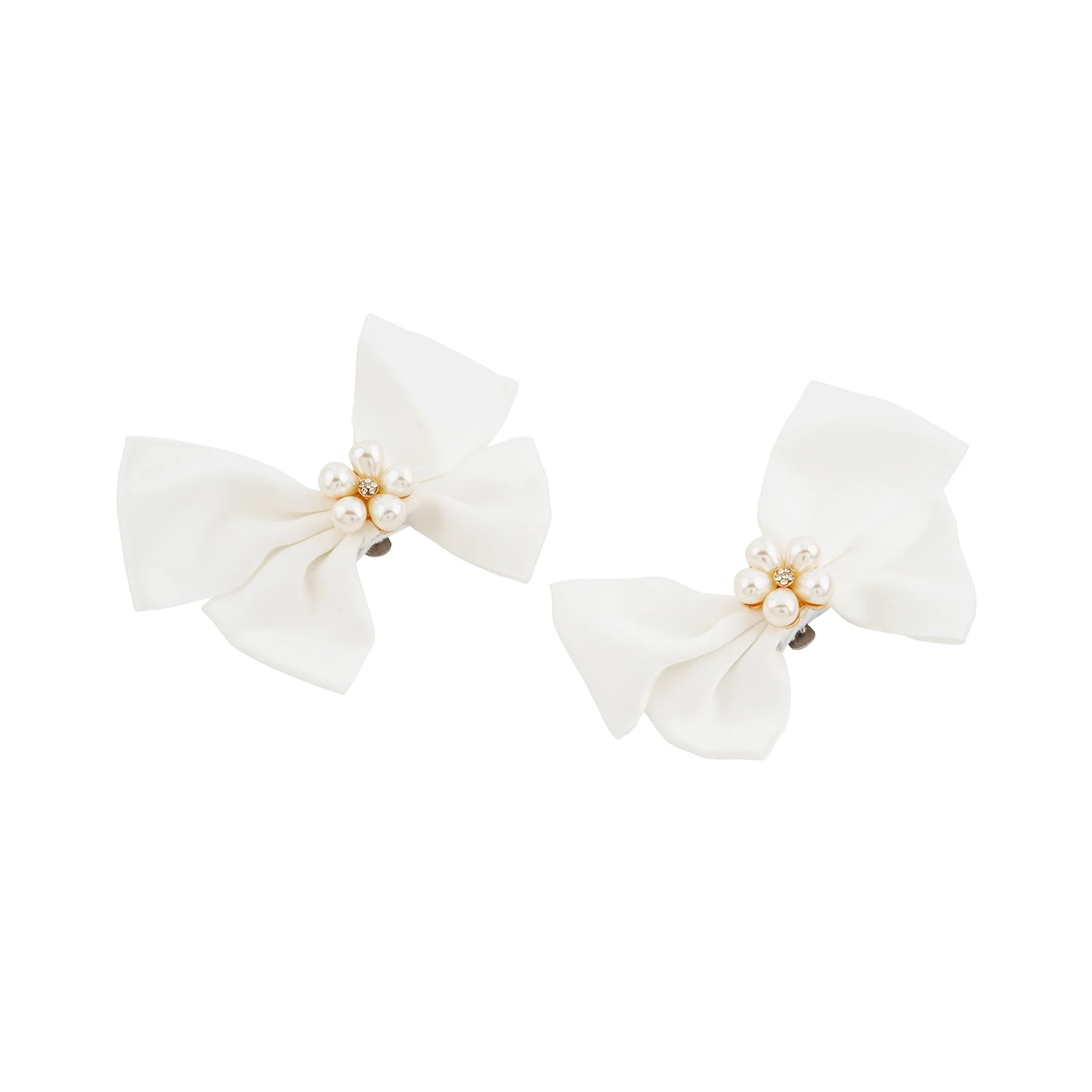 Chic Knot White Shoe Clip - Image 4