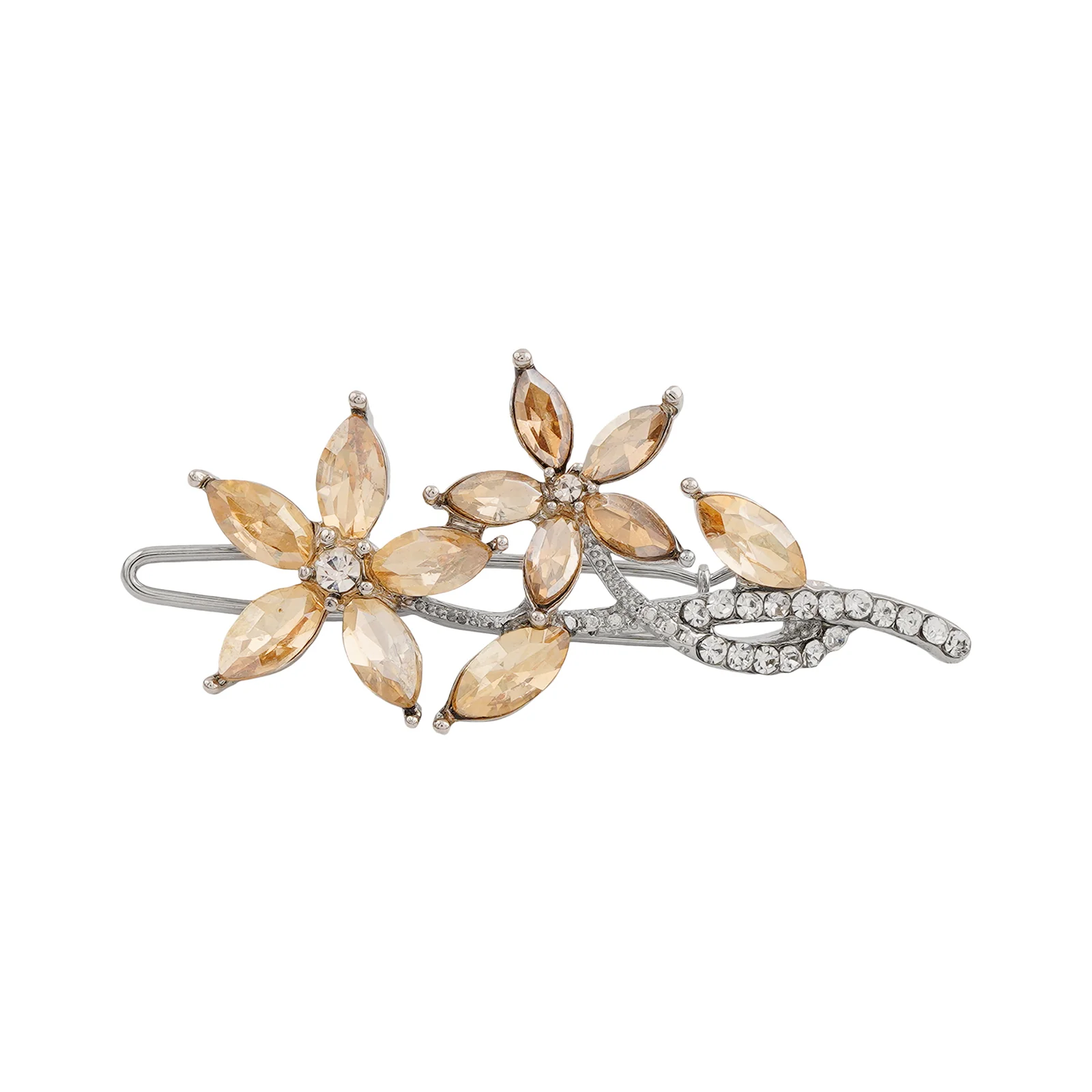 Chrysantha Gold Rhinestone Hairpin - Image 3