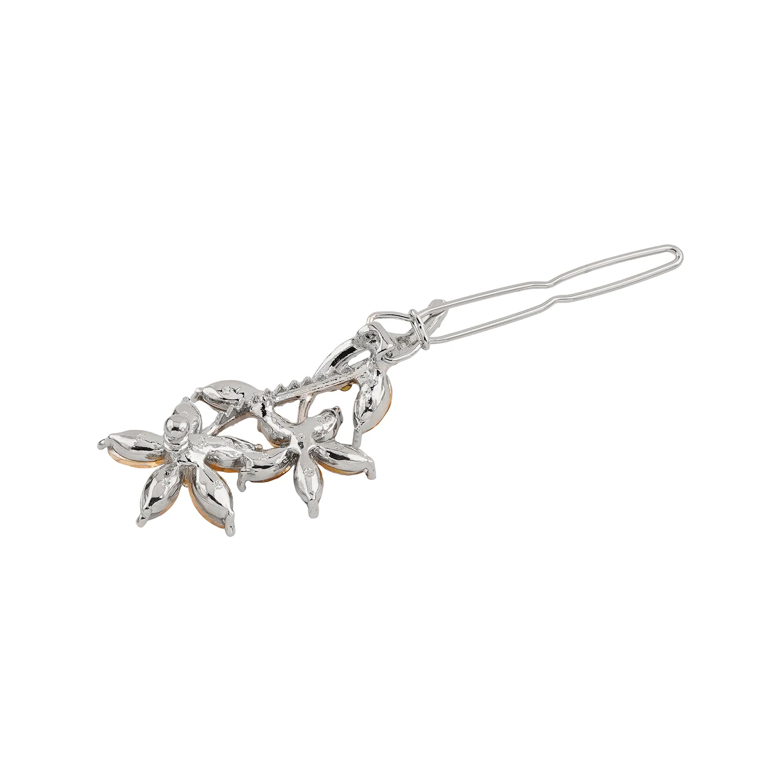 Chrysantha Gold Rhinestone Hairpin - Image 5