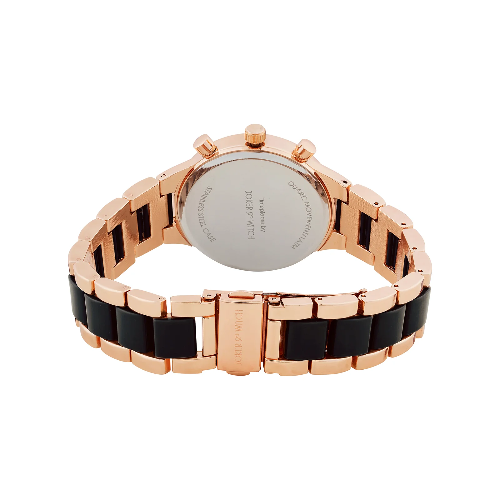 Clara Black Large Dial Linked Chain Strap Women's Watch - Image 6