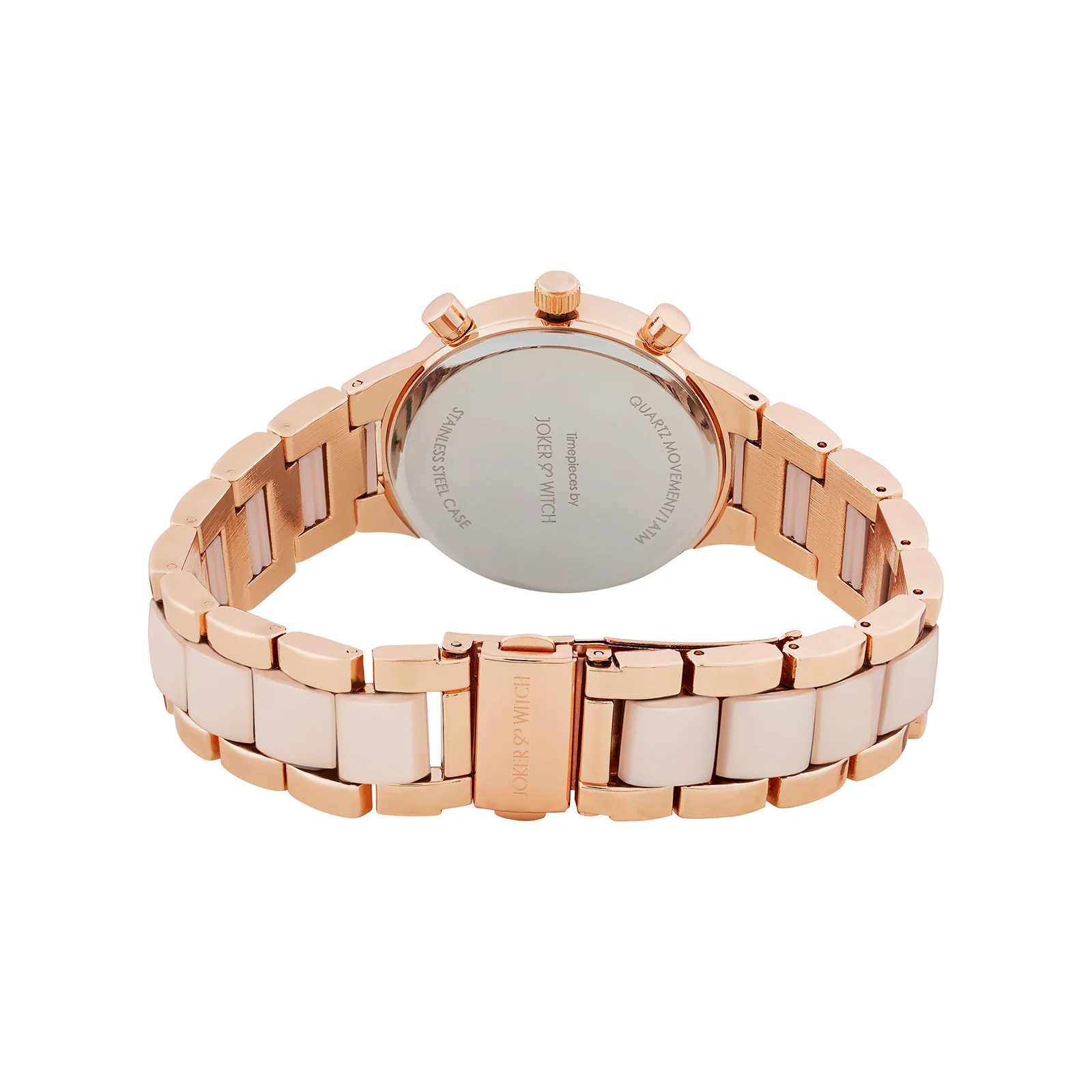 Clara Silver Large Dial White Linked Chain Strap Women's Watch - Image 6