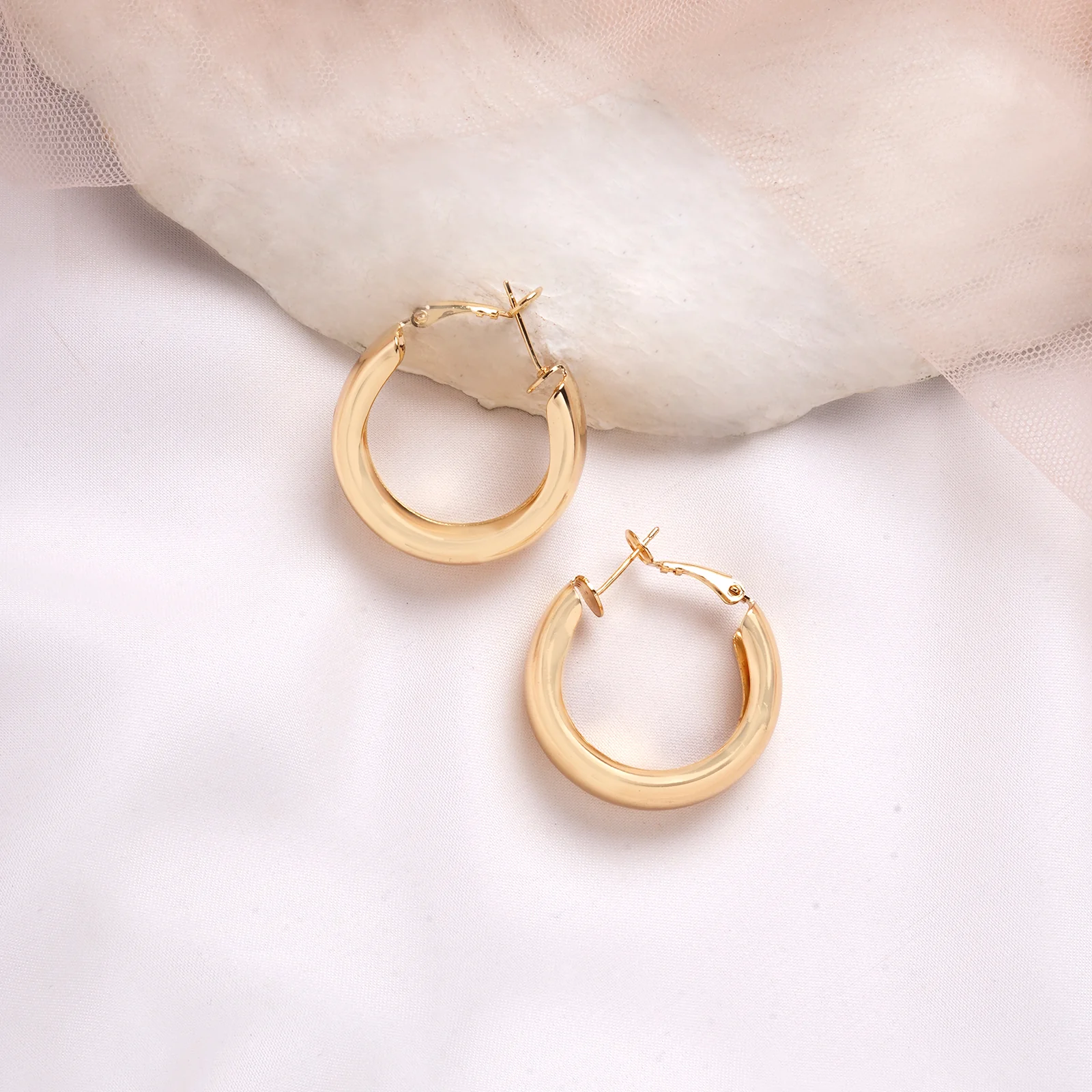 Bewitched Classic Gold Hoop Earrings - Image 2