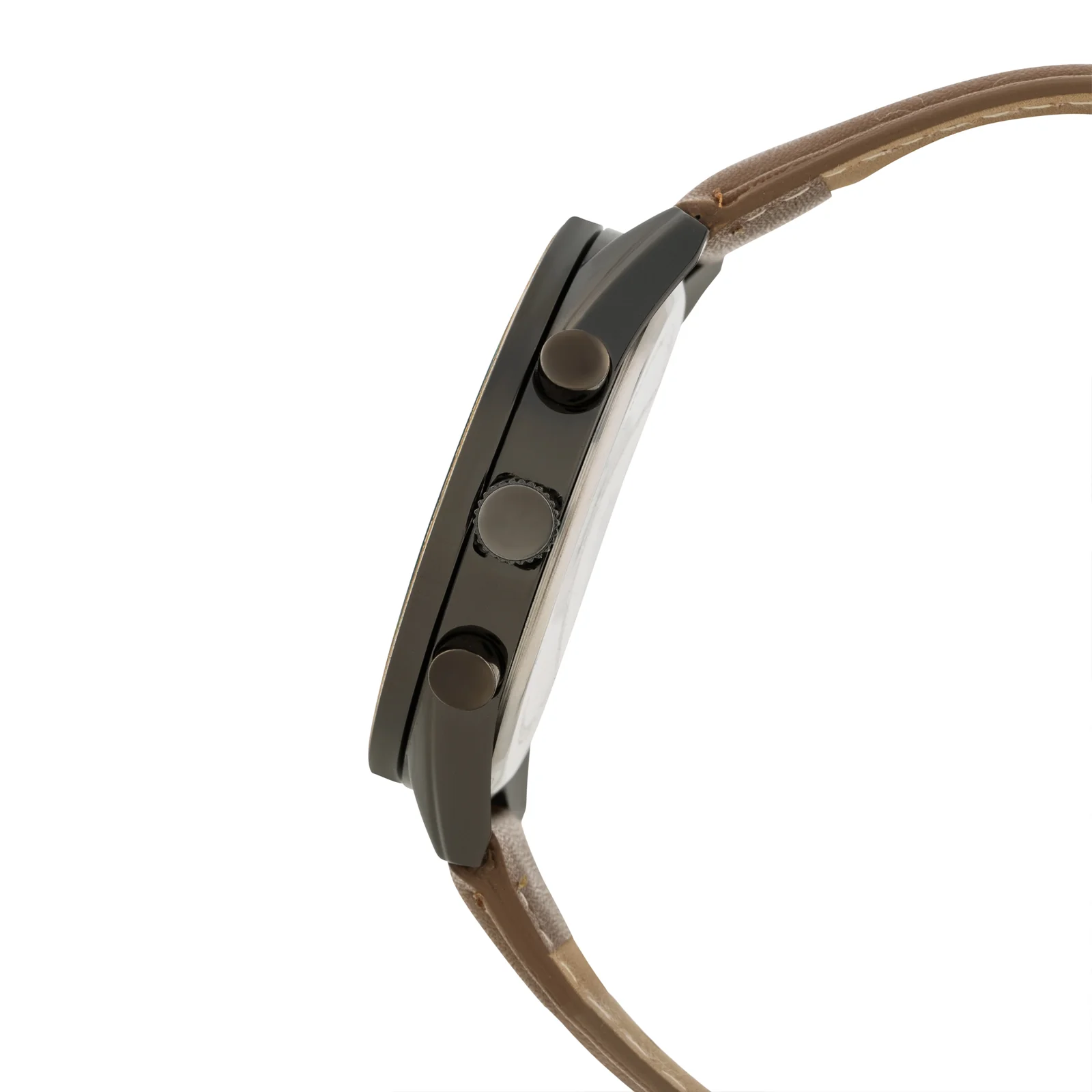 Cobalt Black XLarge Dial Brown PU Strap Men's Watch - Image 5