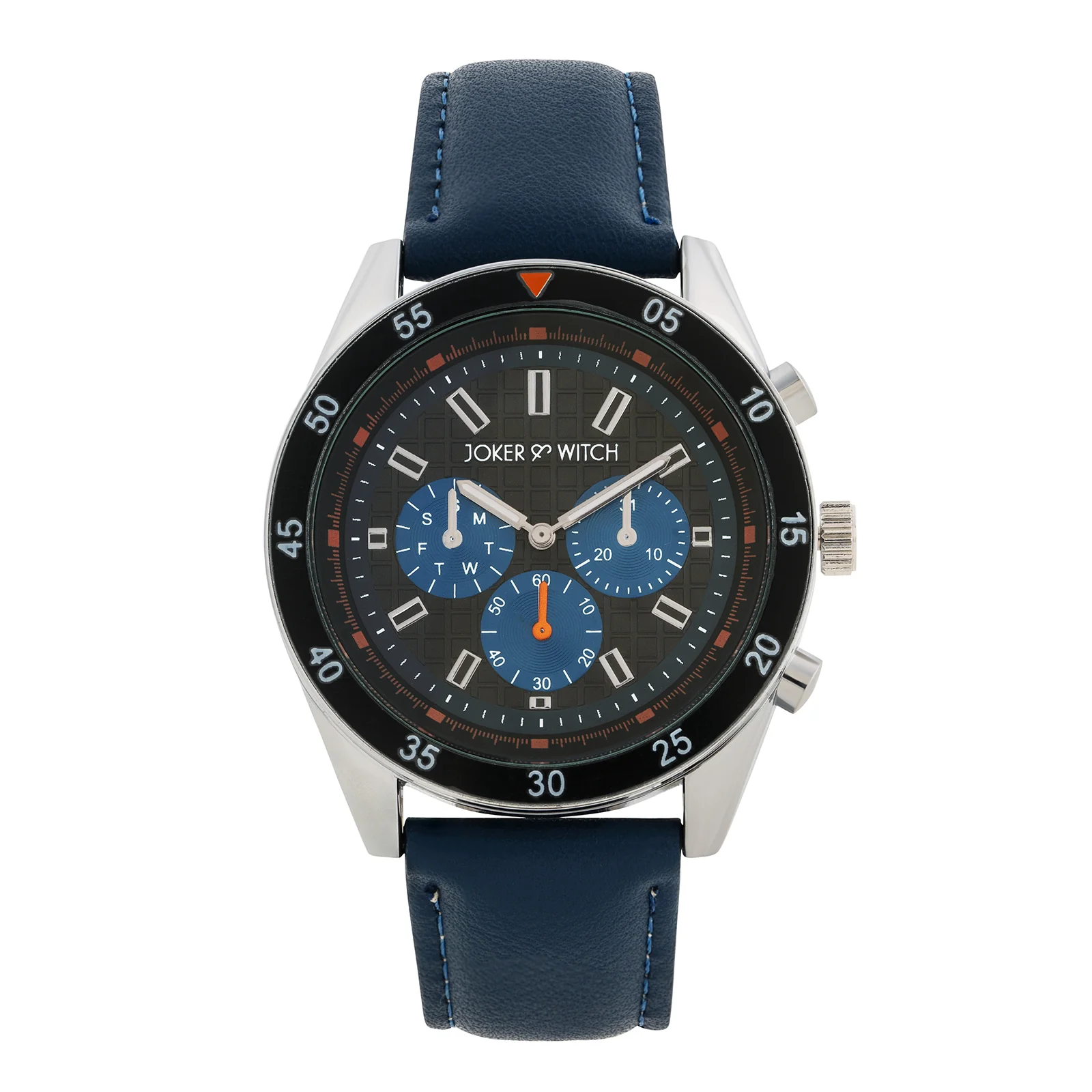 Cobalt Black XLarge Dial Blue PU Strap Men's Watch - Image 3