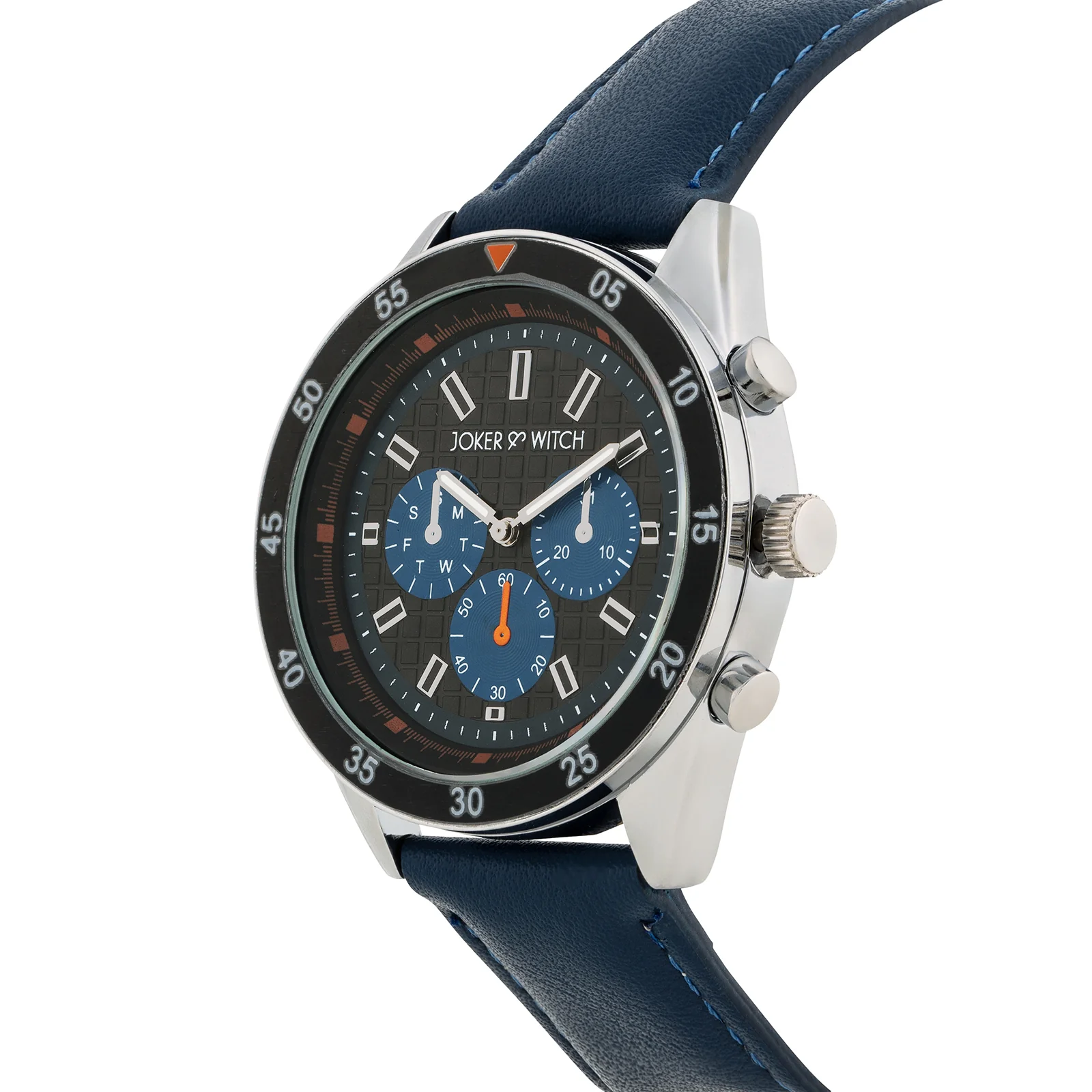 Cobalt Black XLarge Dial Blue PU Strap Men's Watch - Image 4