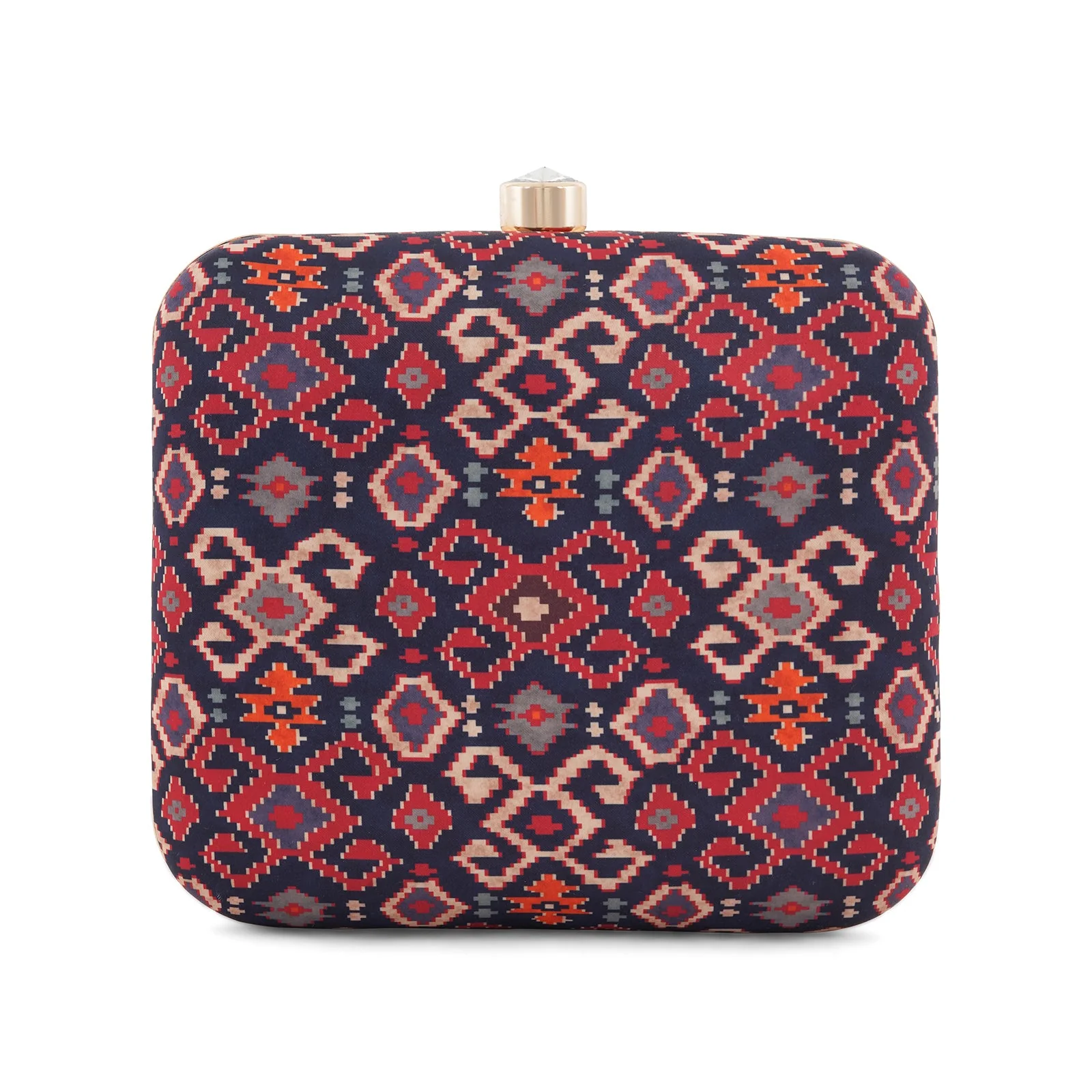 Colour Cocktail Stone and Print Clutch - Image 4