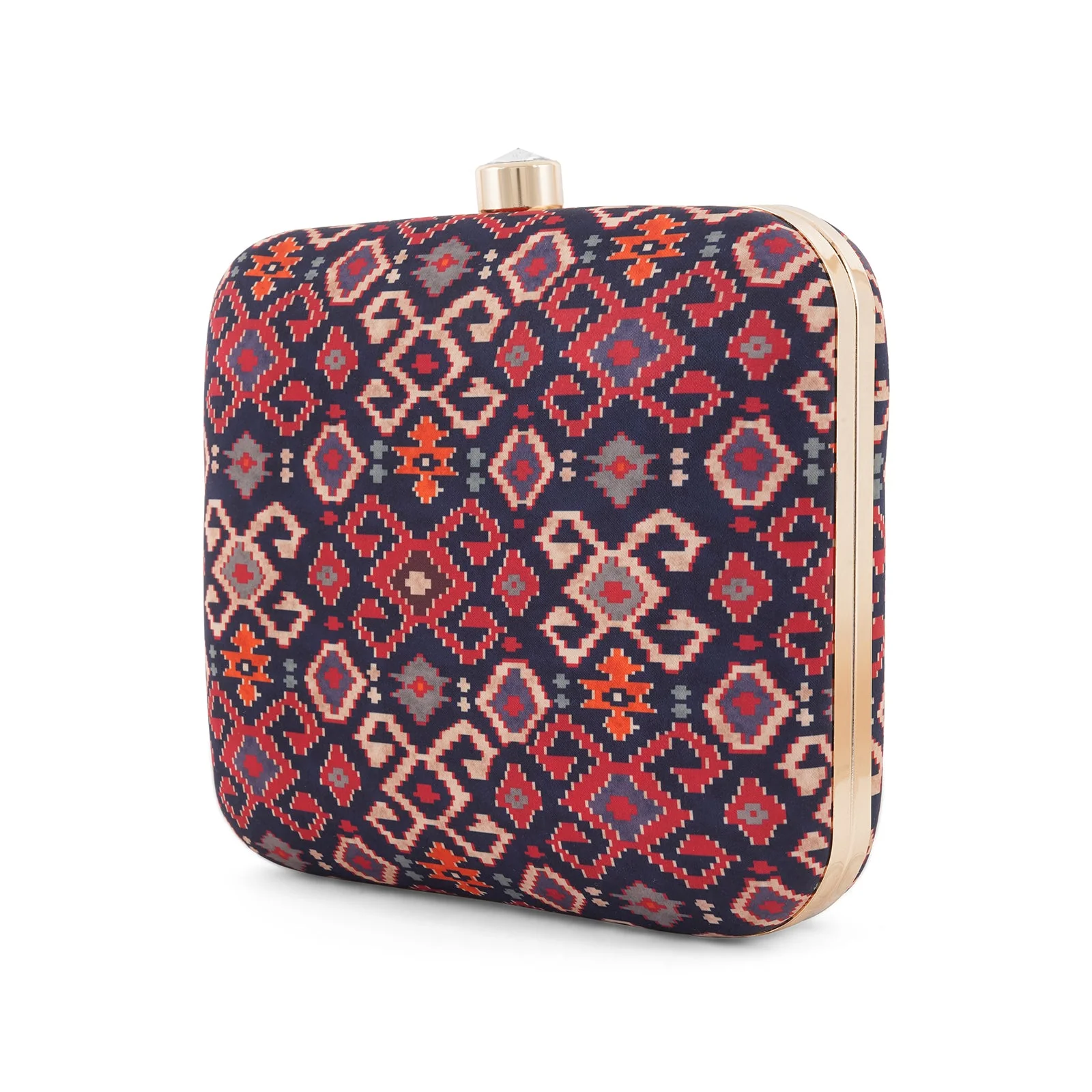 Colour Cocktail Stone and Print Clutch - Image 5
