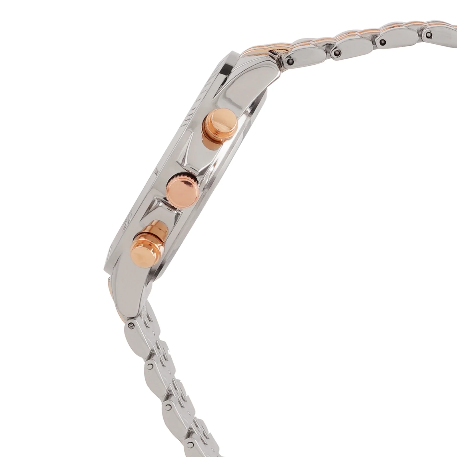 Connery White Large Dial Dual Tone Linked Chain Strap Men's Watch - Image 5