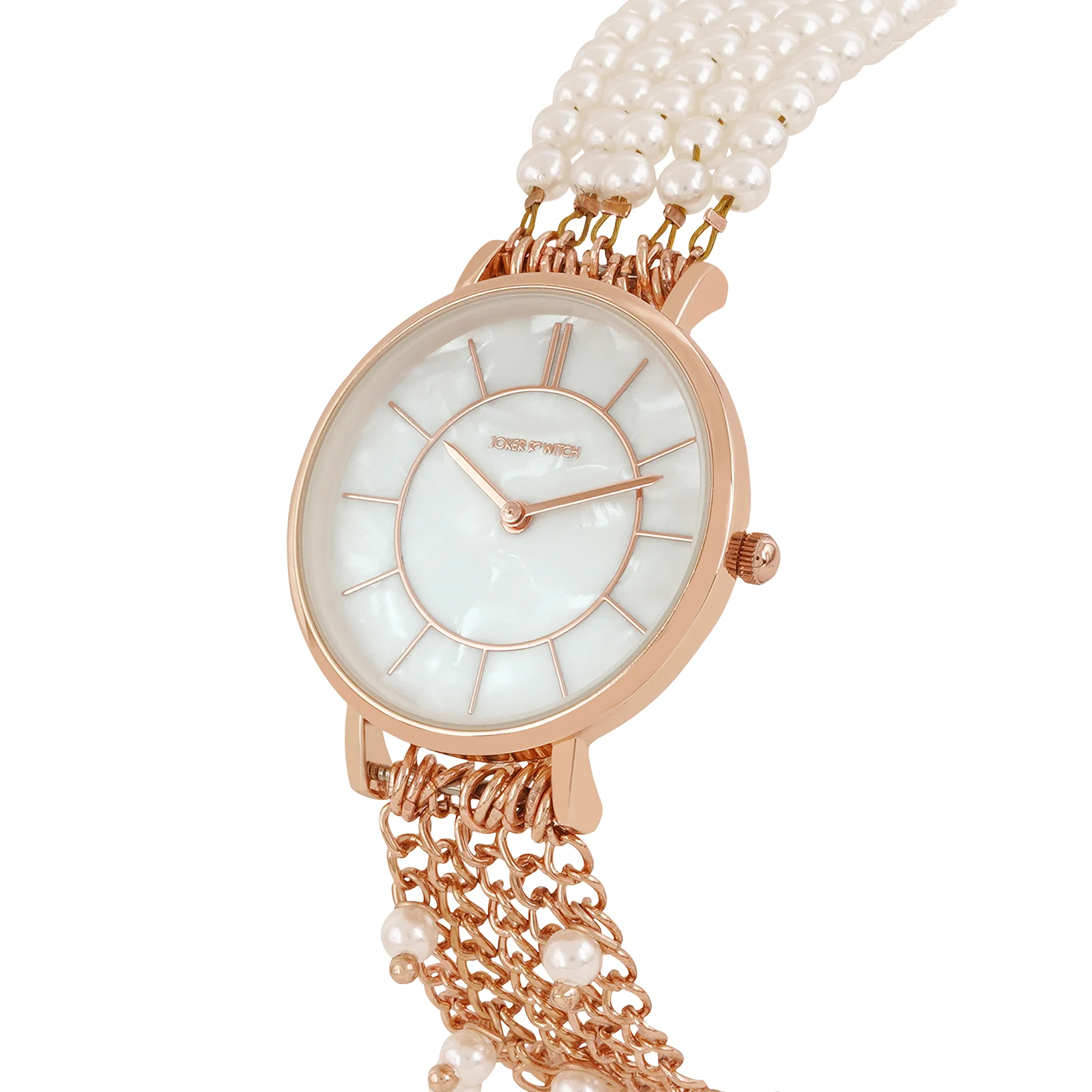 Constance White MOP Medium Dial Rose Gold Pearl Strap Women's Watch - Image 5